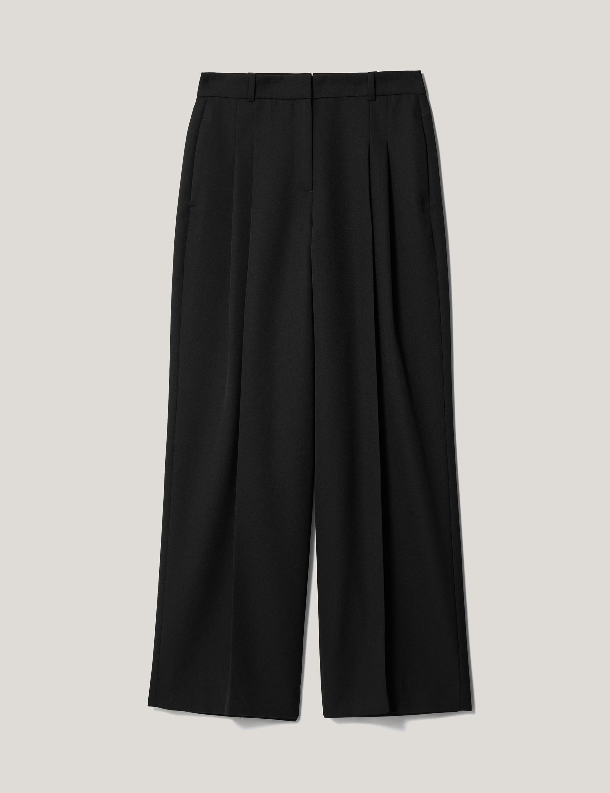Pure Cotton Straight Leg Cropped Trousers 2 of 6