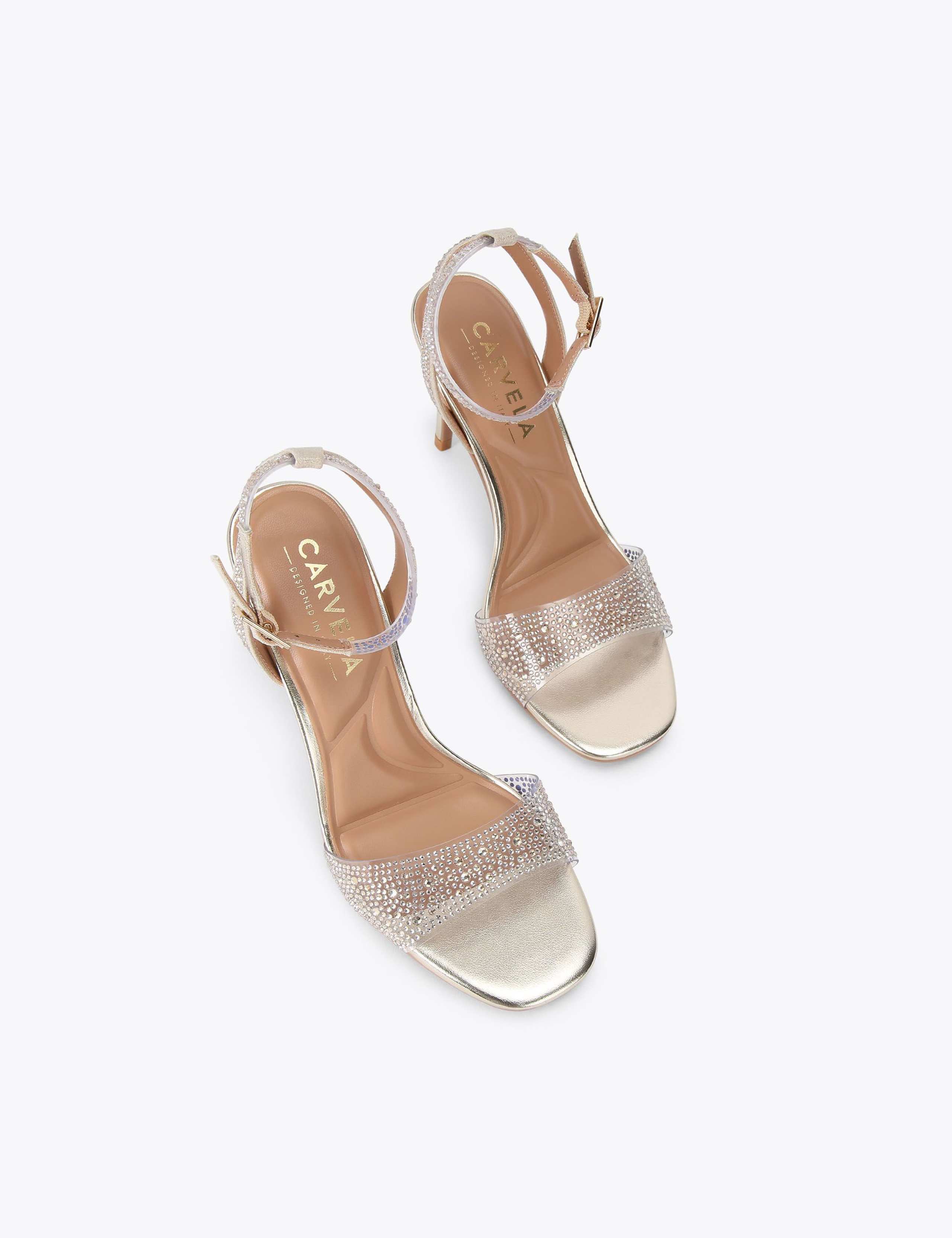 Sparkle Embellished Stiletto Heel Sandals 2 of 4