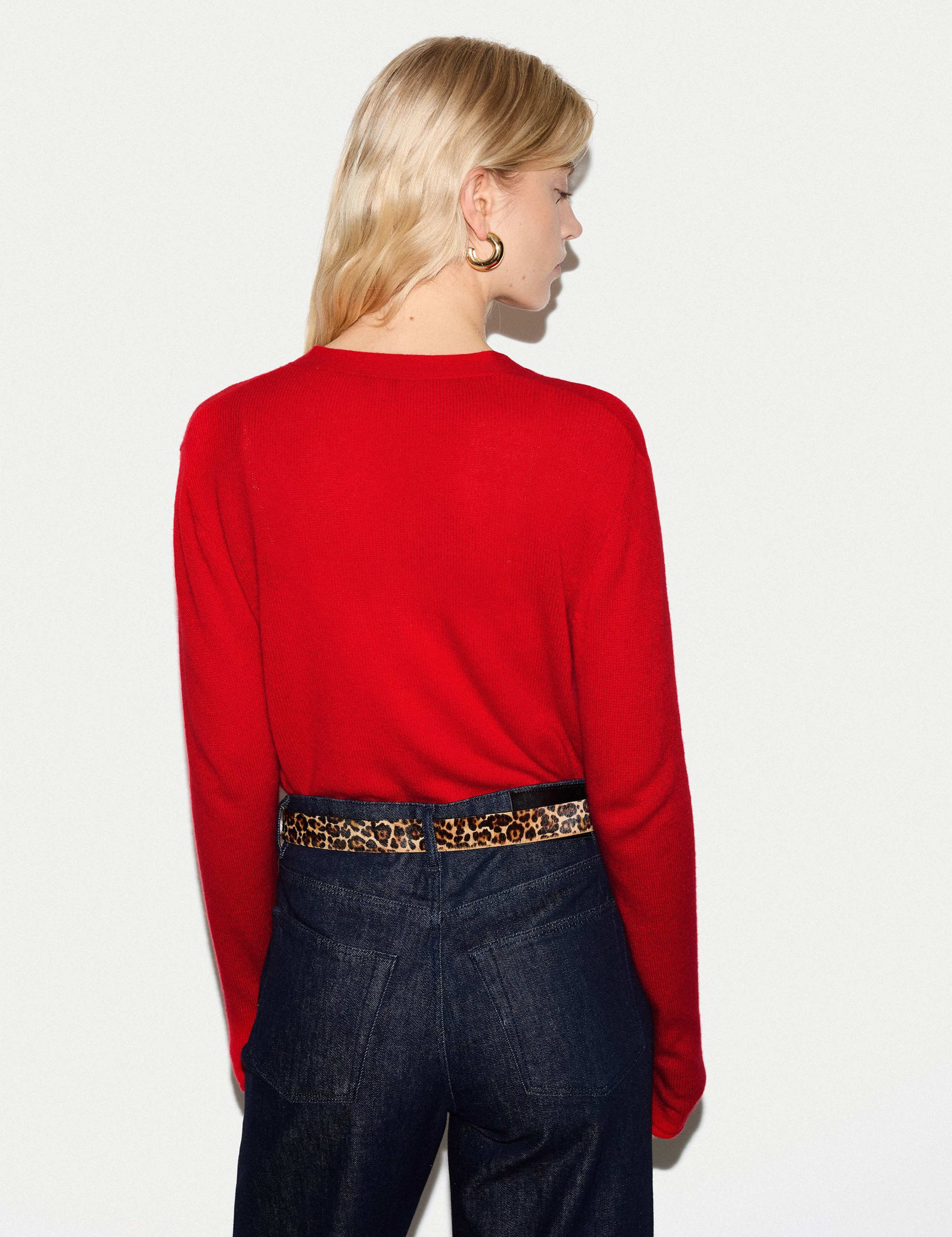 Cashmere Blend V-Neck Cardigan 5 of 6