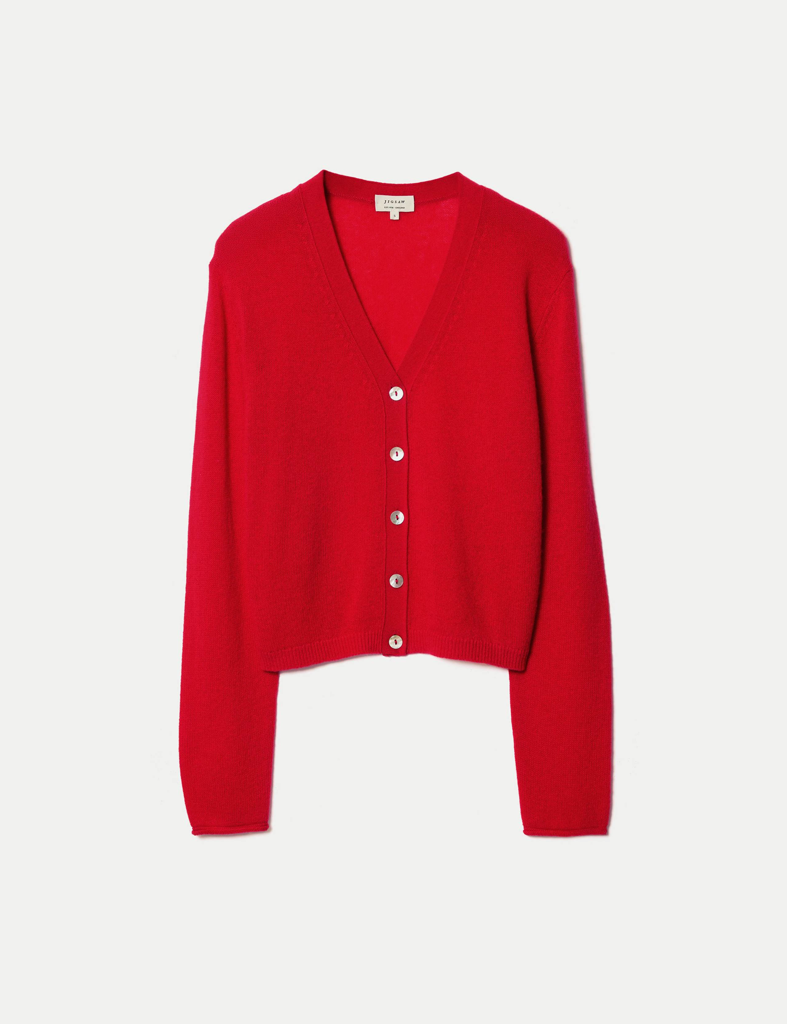 Cashmere Blend V-Neck Cardigan 2 of 6