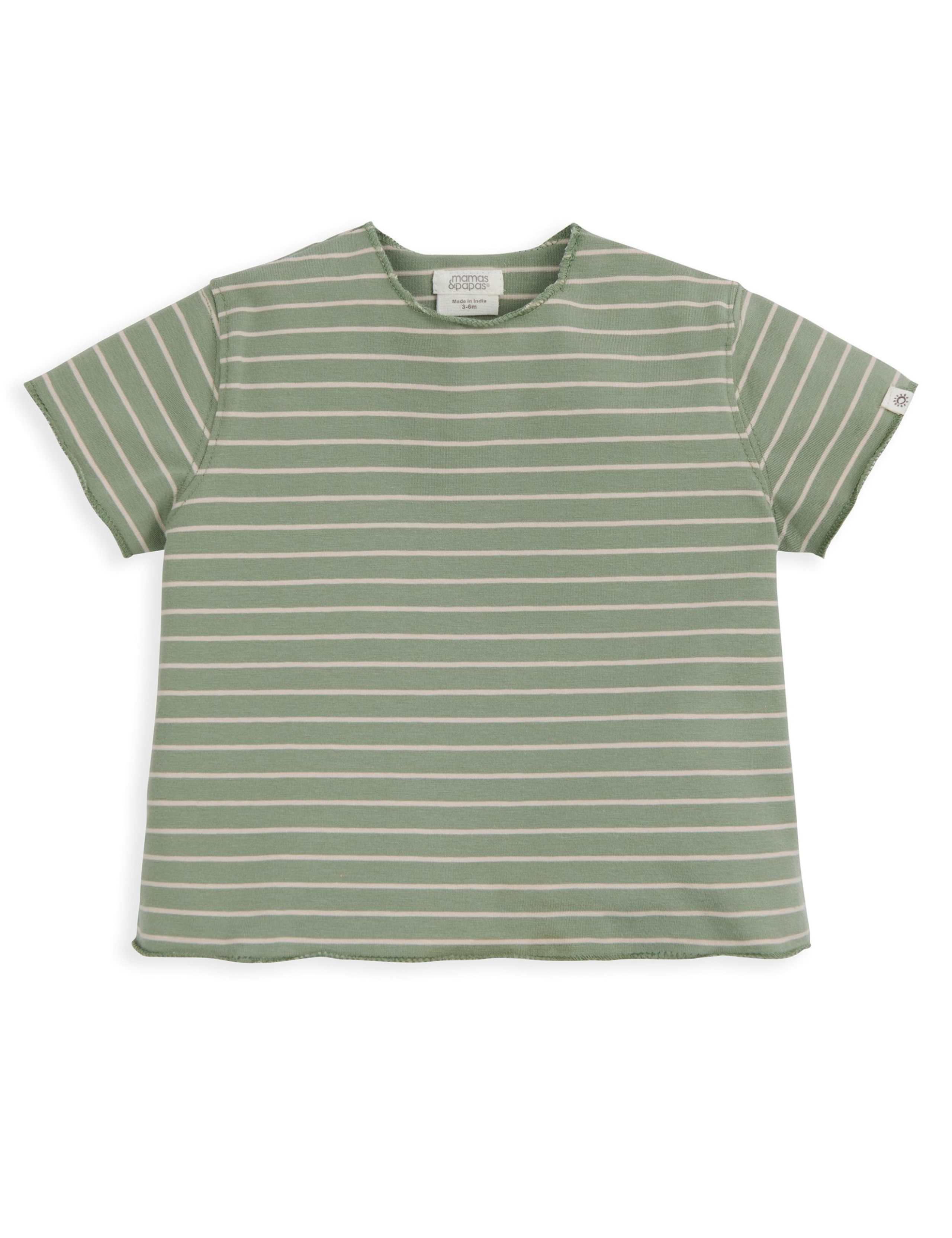 Cotton Rich Striped T-Shirt & Trousers Outfit (0-12 Mths) 4 of 4