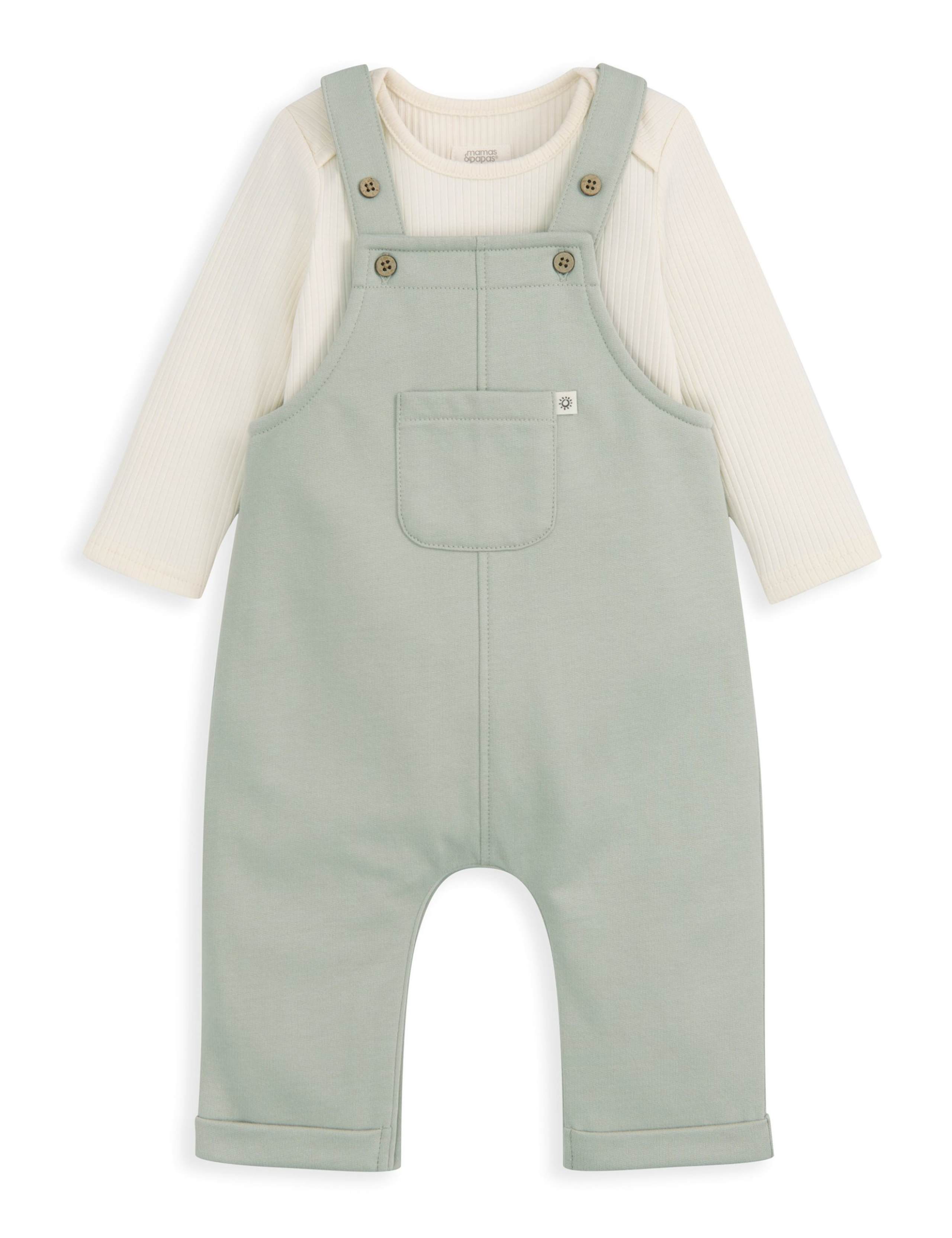 2 Piece Dungarees & Bodysuit Outfit (0-12 Months) 2 of 7