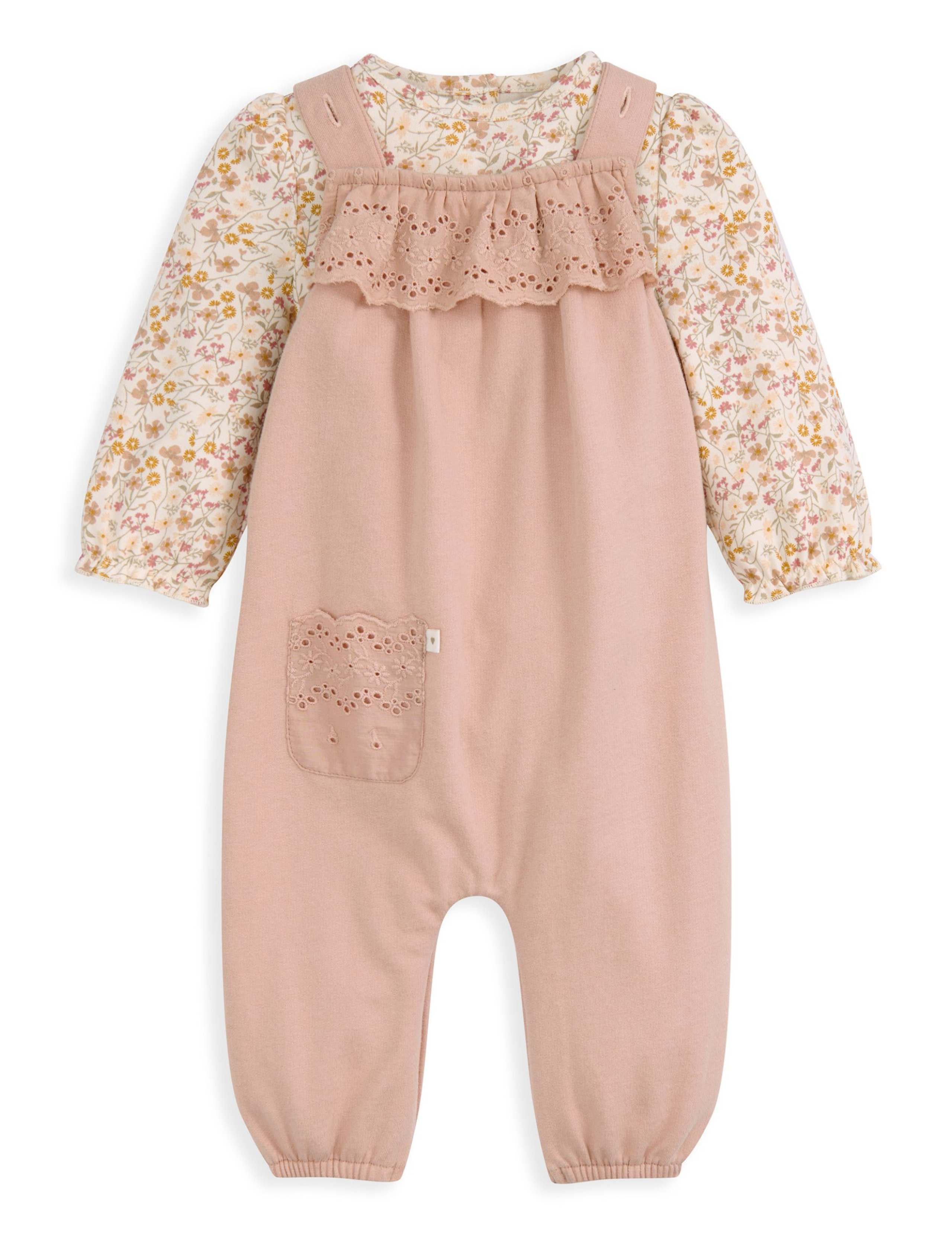 2 Piece Pure Cotton Floral Outfit (7lbs-12 Mths) 2 of 2