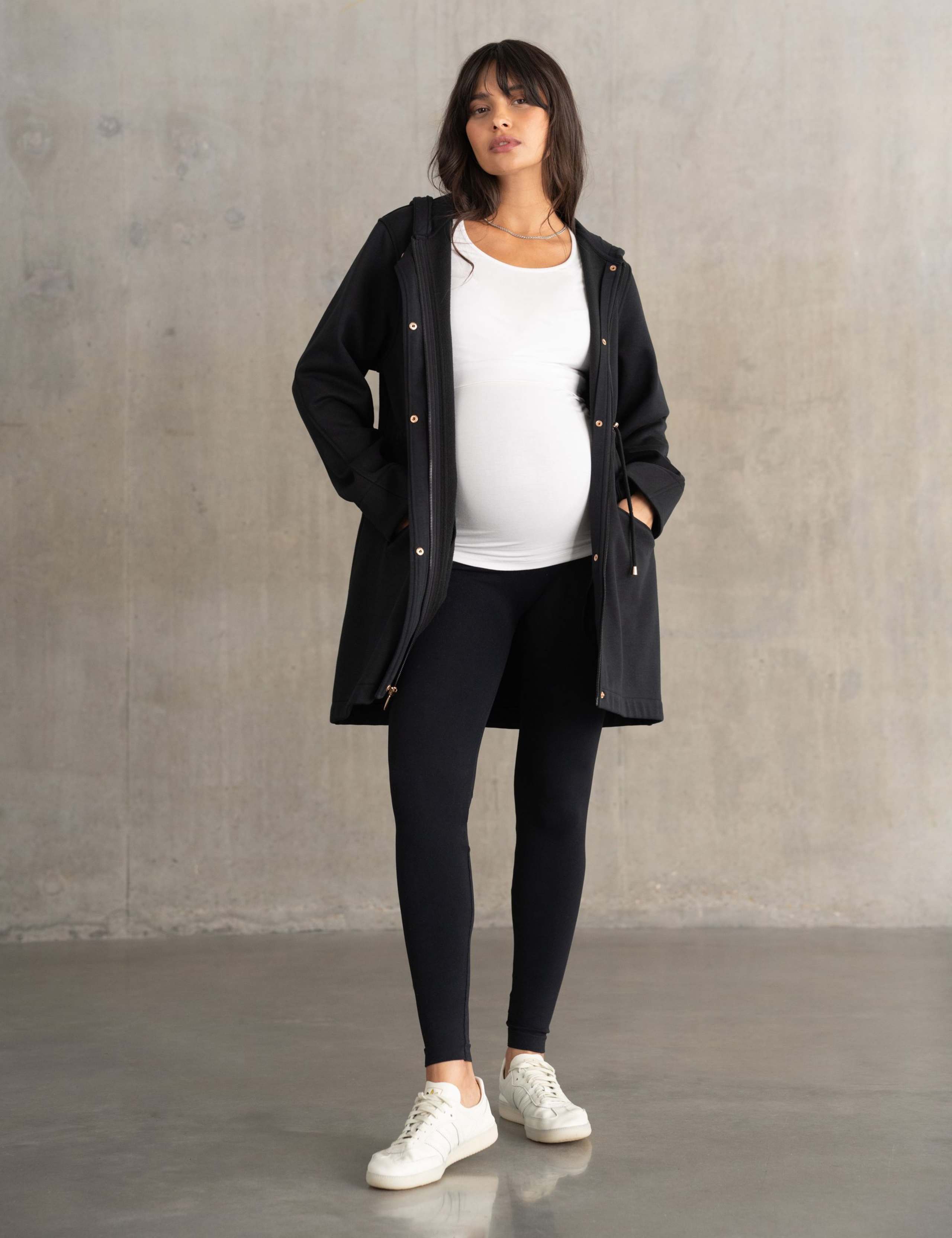 Maternity Cotton Blend Baby Wearing Hoodie 2 of 5