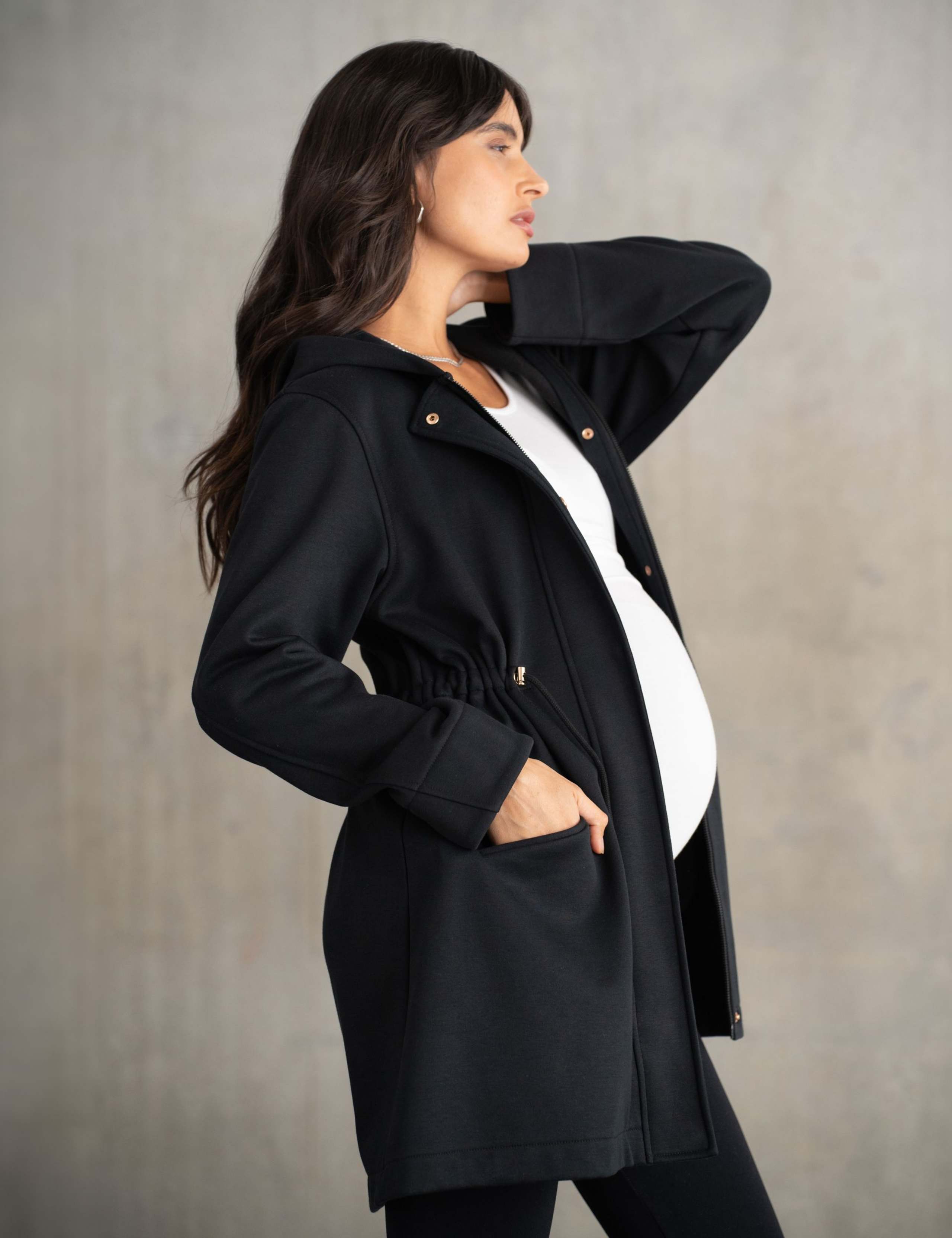 Maternity Cotton Blend Baby Wearing Hoodie 5 of 5
