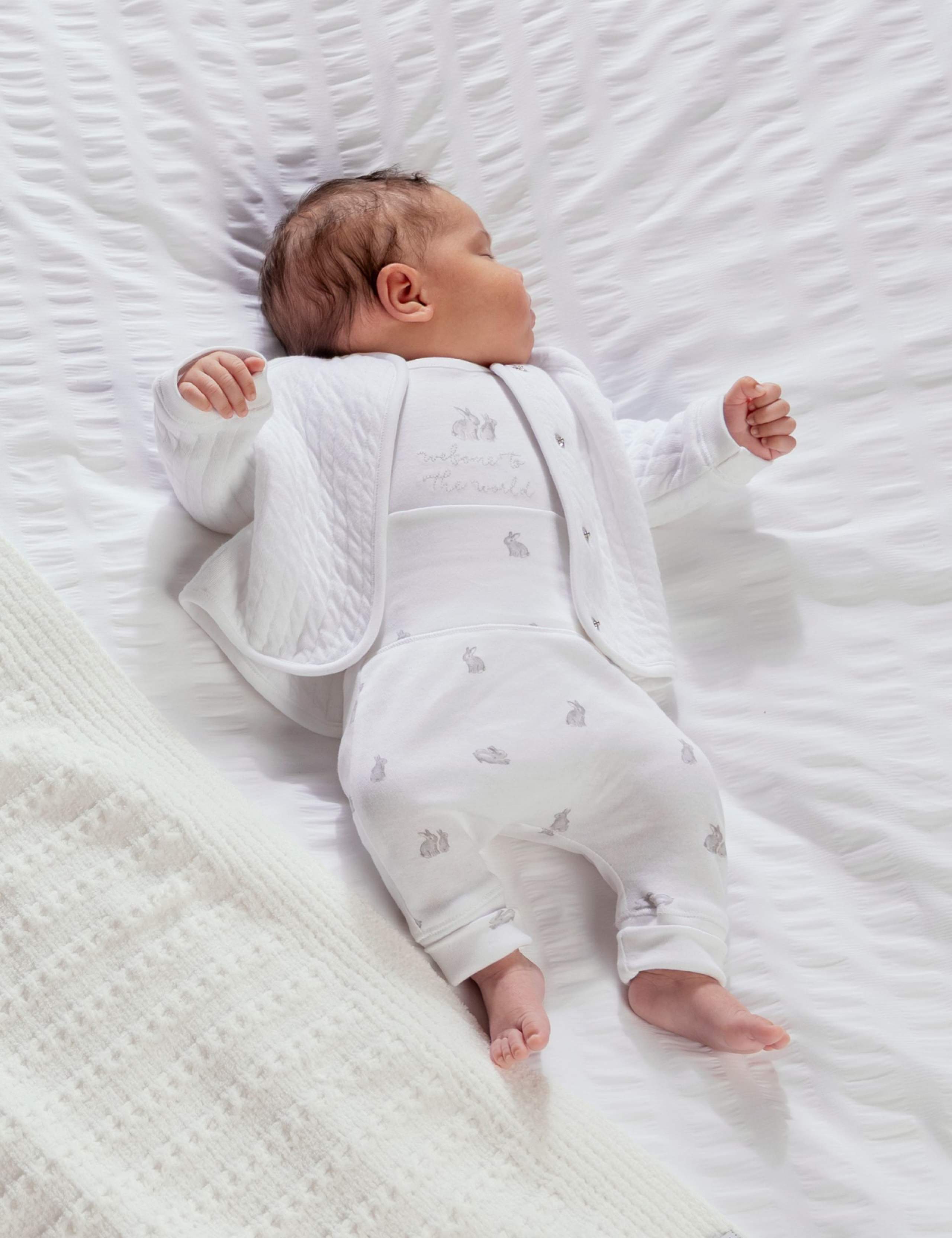 3 Piece Quilted Jacket, Bodysuit & Bottoms Outfit (6½lbs-6 Mths) 2 of 11