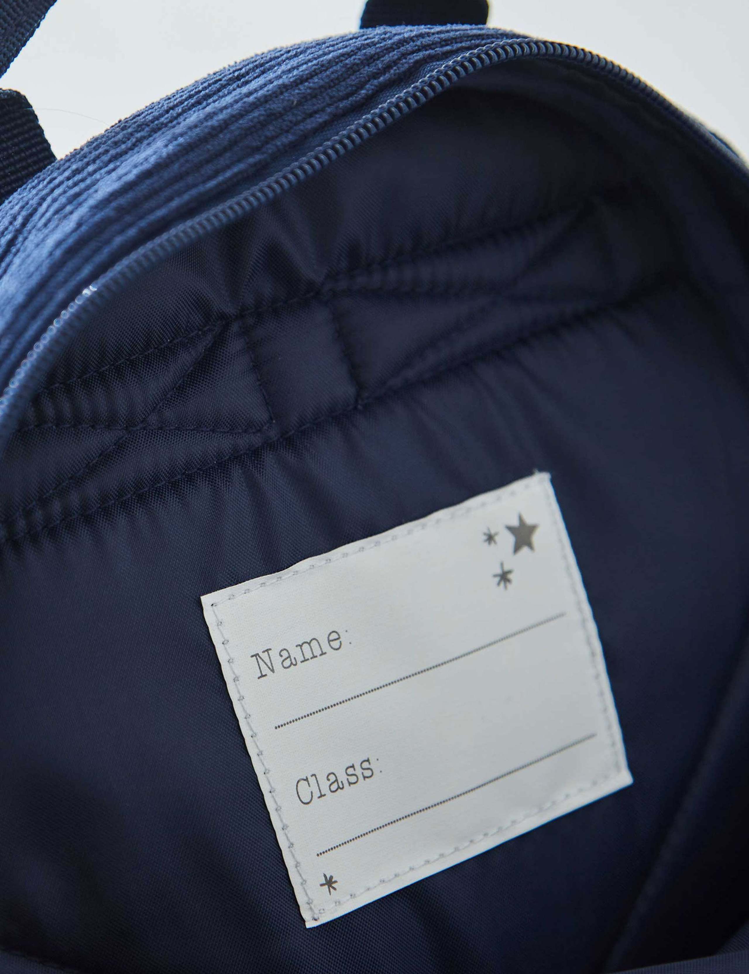 Personalised Rocket Mini Cord Backpack 2 of 3