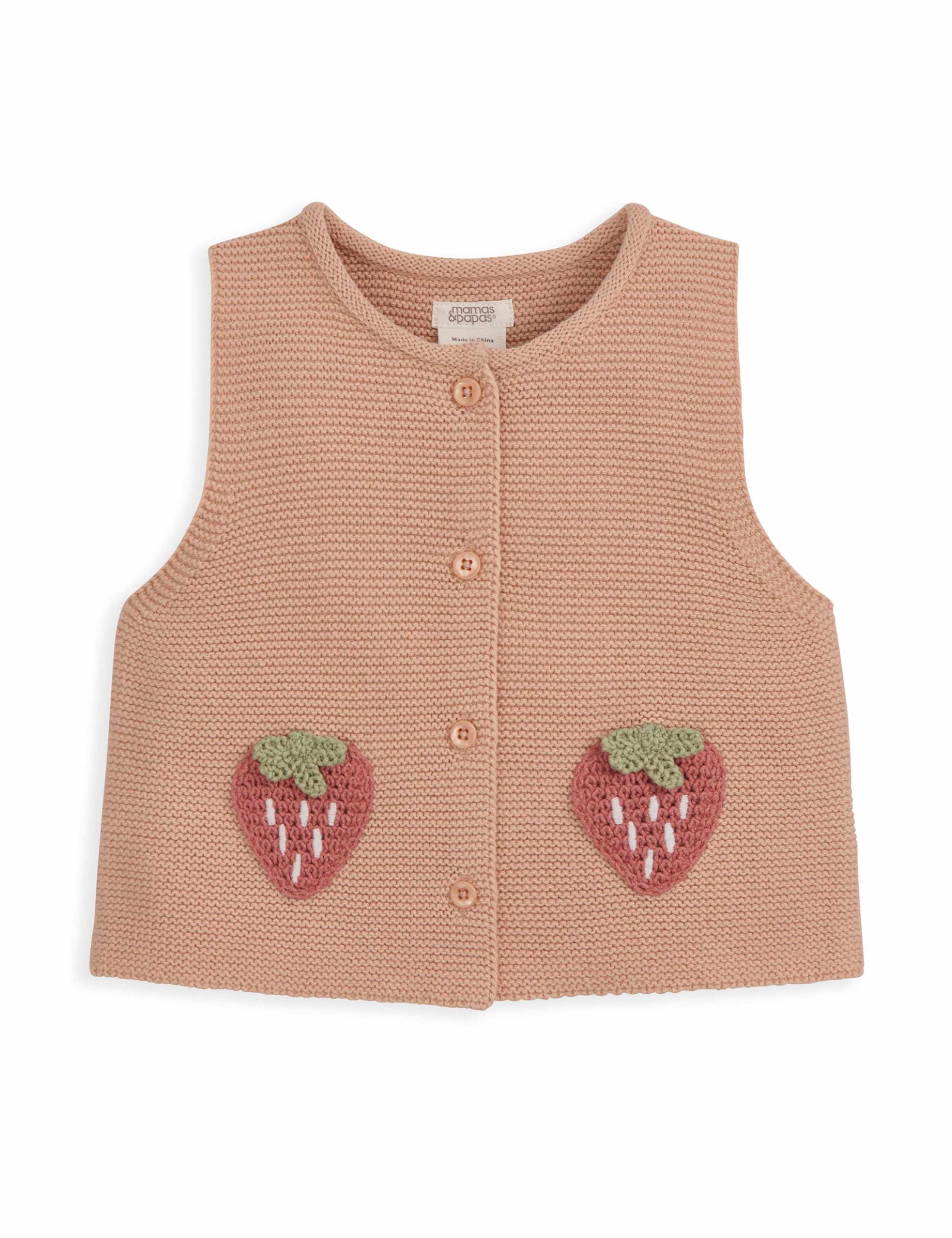 2 Piece Pure Cotton Strawberry Outfit (0-12 Mths) 4 of 4