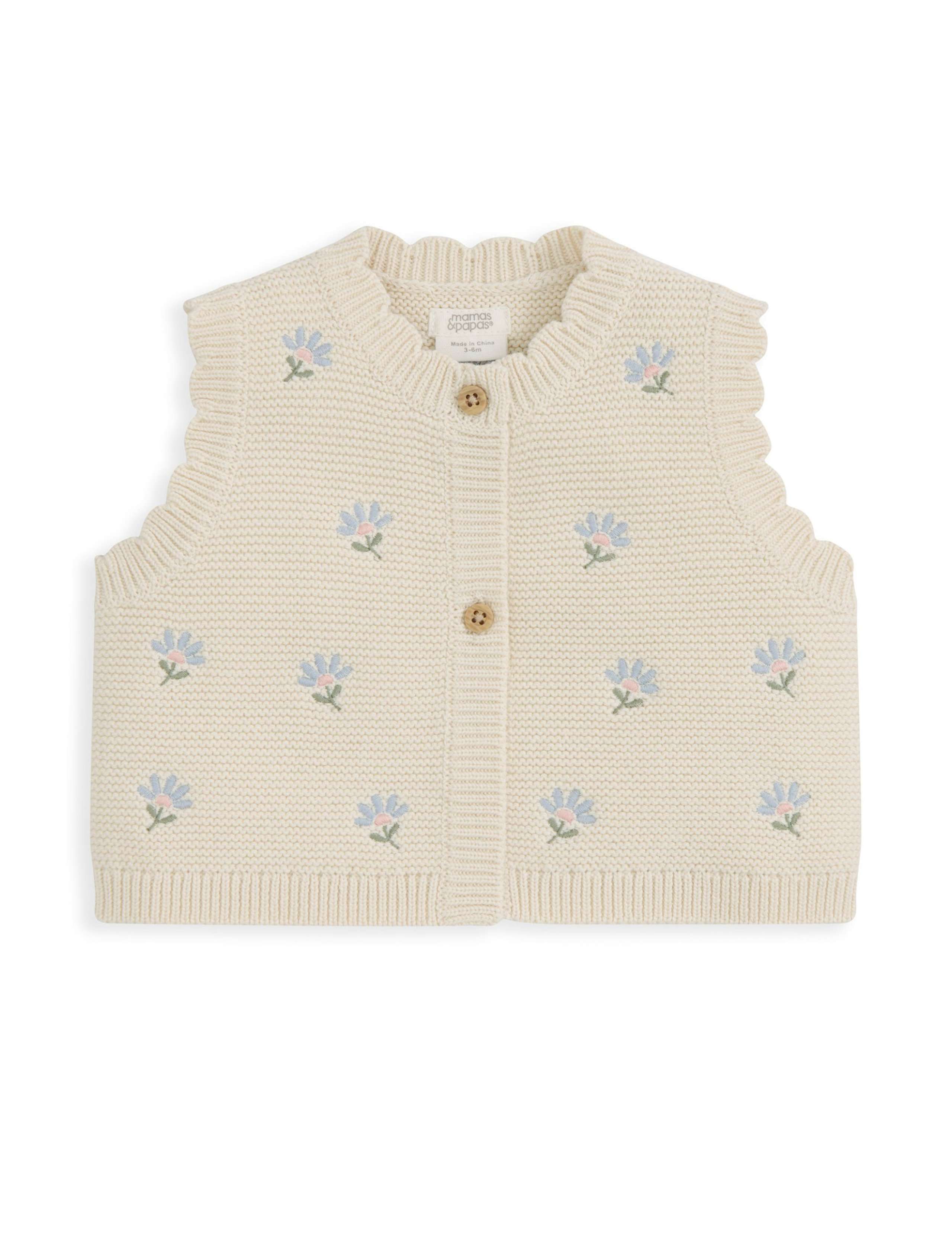 2 Piece Pure Cotton Knitted Embroidered Set (0 Mths-3 Yrs) 4 of 4