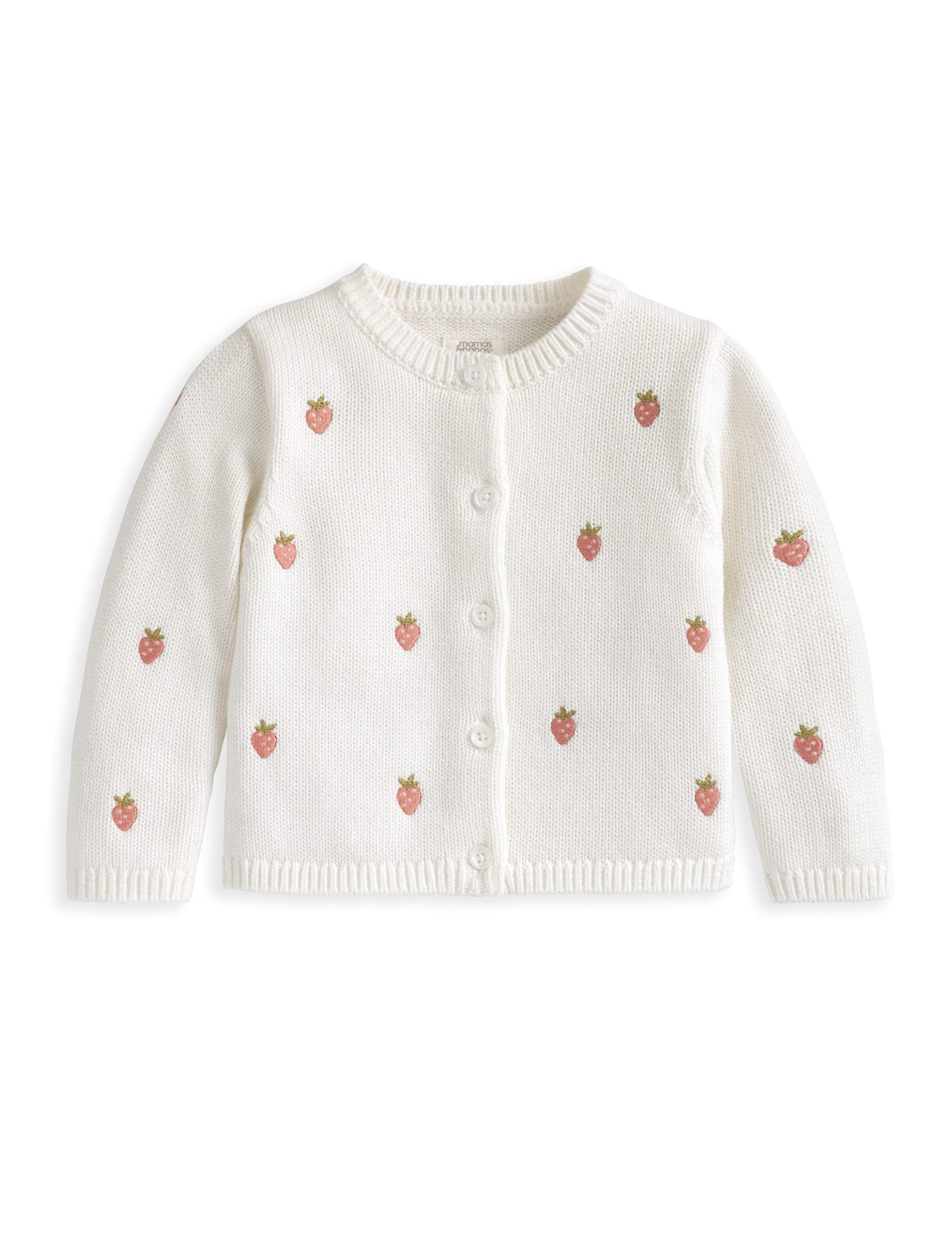 Strawberry Embroidered Cardigan (7lbs-12 Mths) 2 of 2