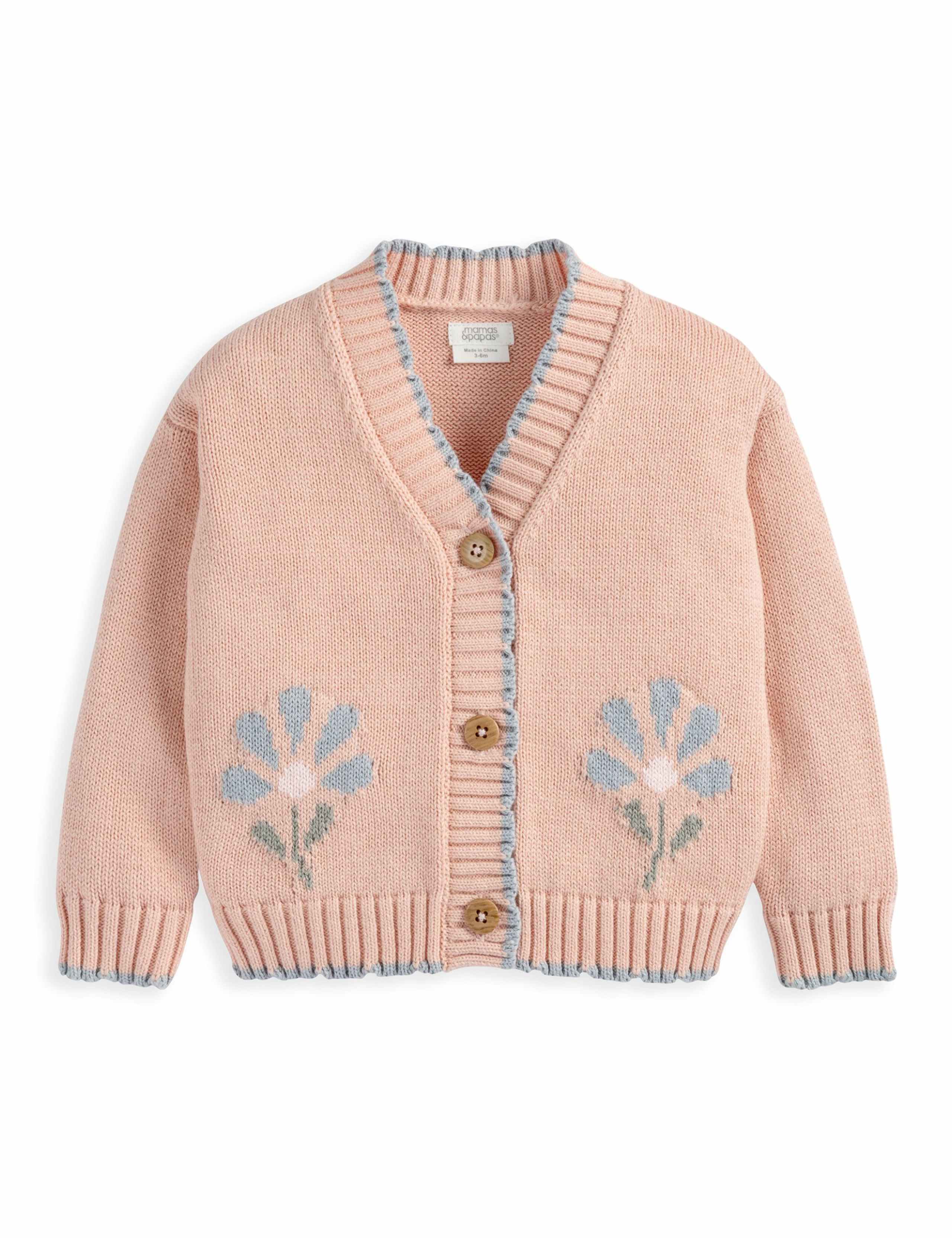 Flower Scallop Cardigan (0-3 Yrs) 2 of 2