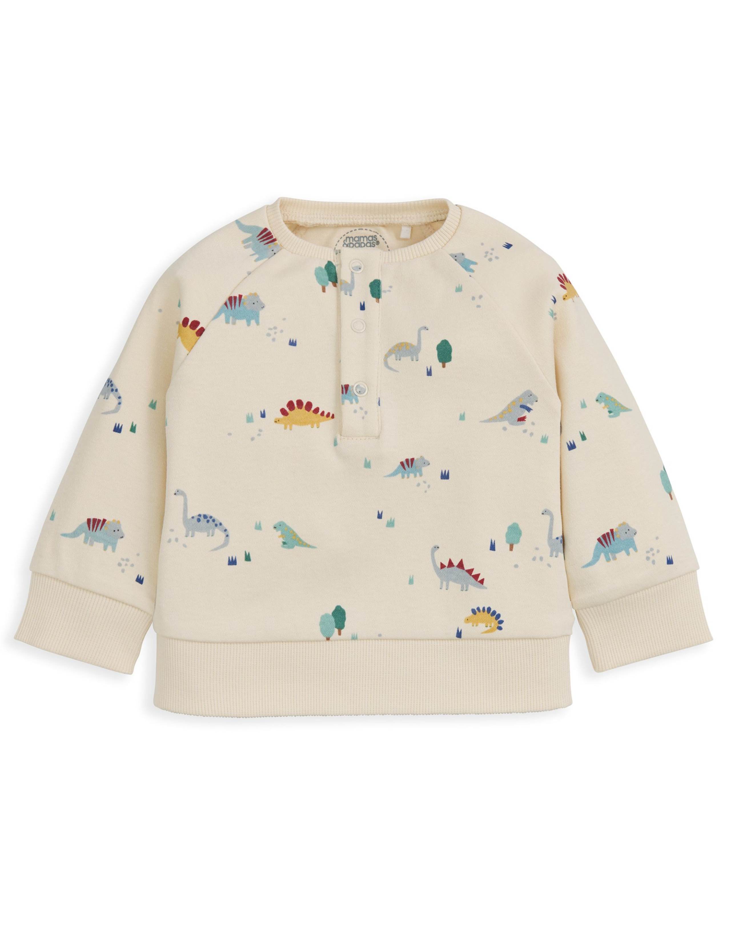 Pure Cotton Jersey Dinosaur Print Pyjamas (3 Months-3 Years) 4 of 4