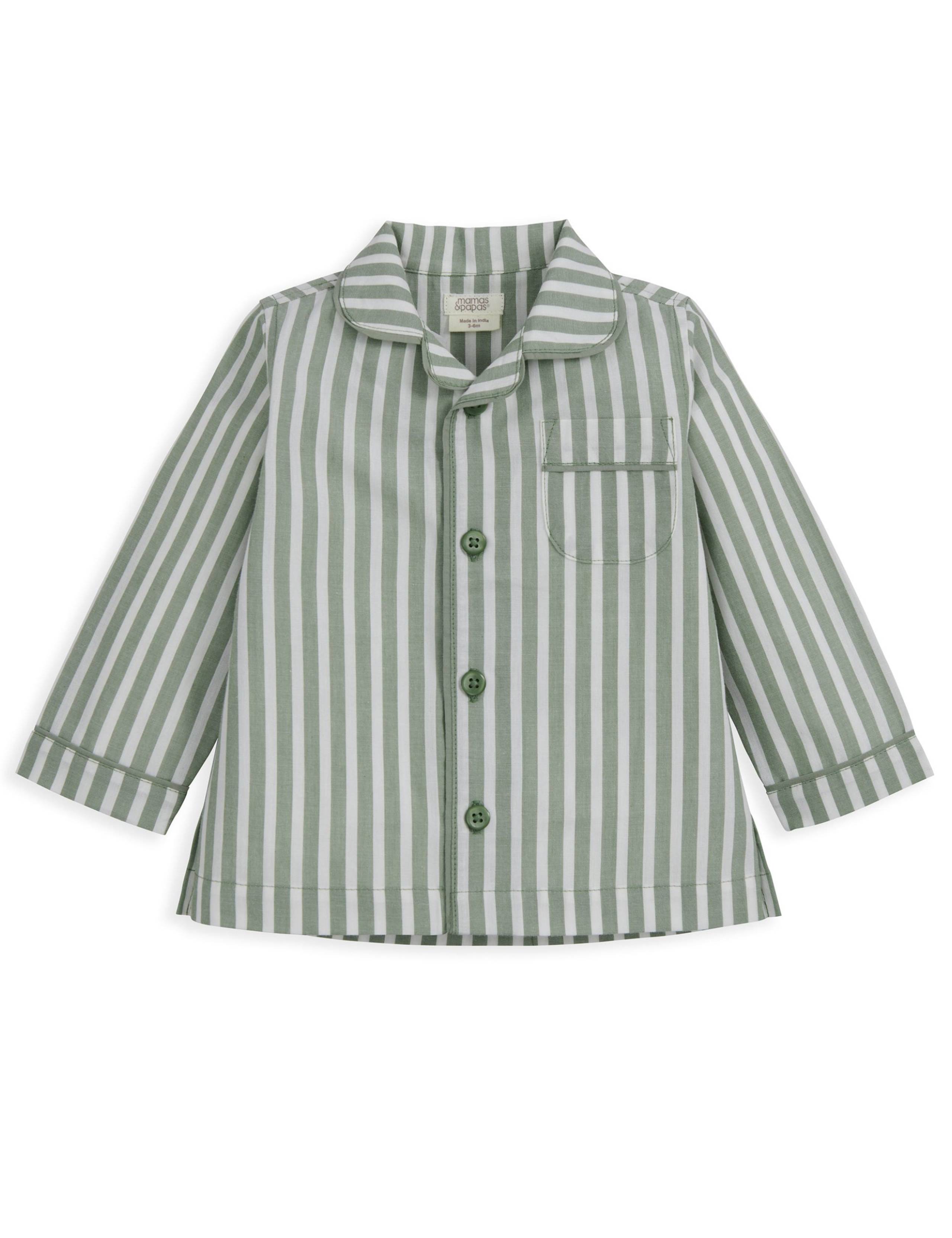 Pure Cotton Woven Striped Pyjamas (3 Months-3 Years) 3 of 4
