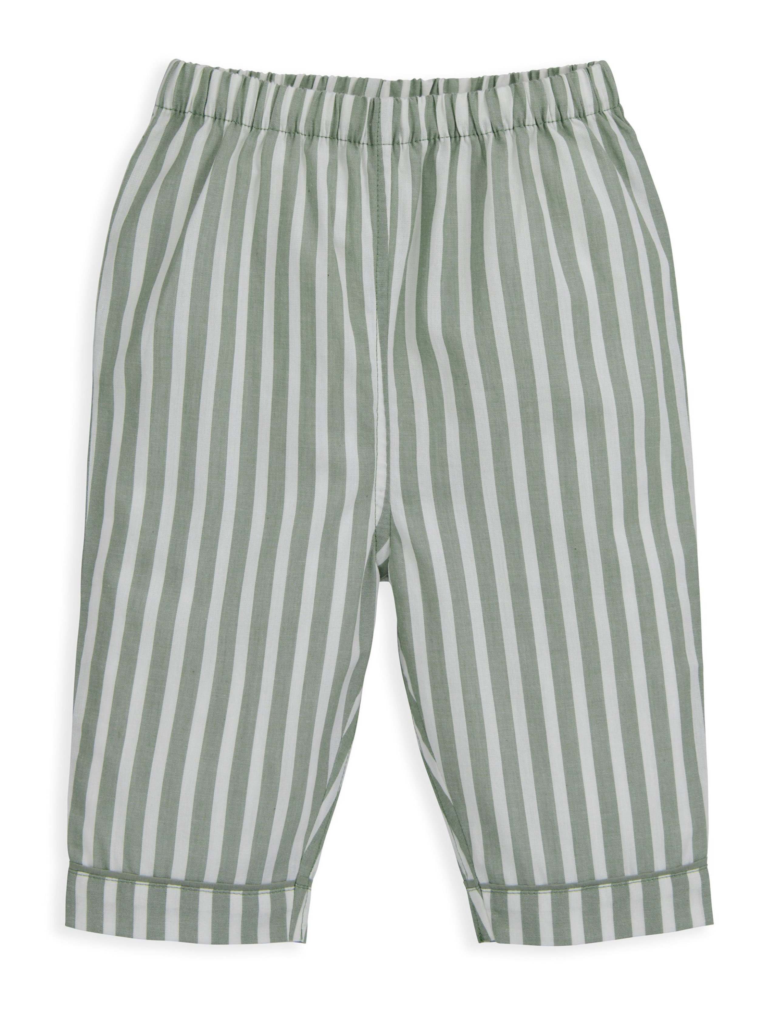 Pure Cotton Woven Striped Pyjamas (3 Months-3 Years) 4 of 4
