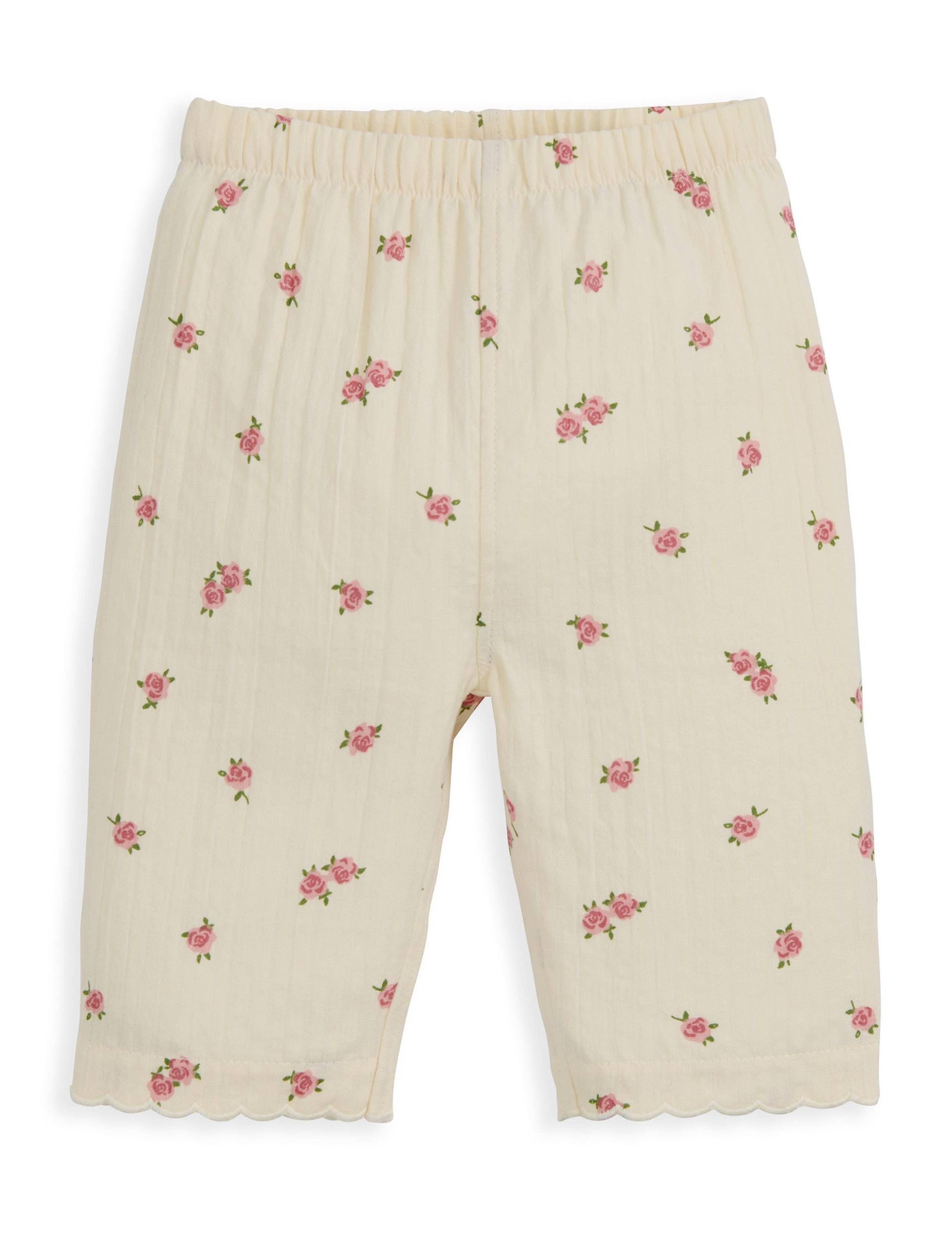 Pure Cotton Woven Rose Print Pyjamas (3 Months-3 Years) 3 of 4