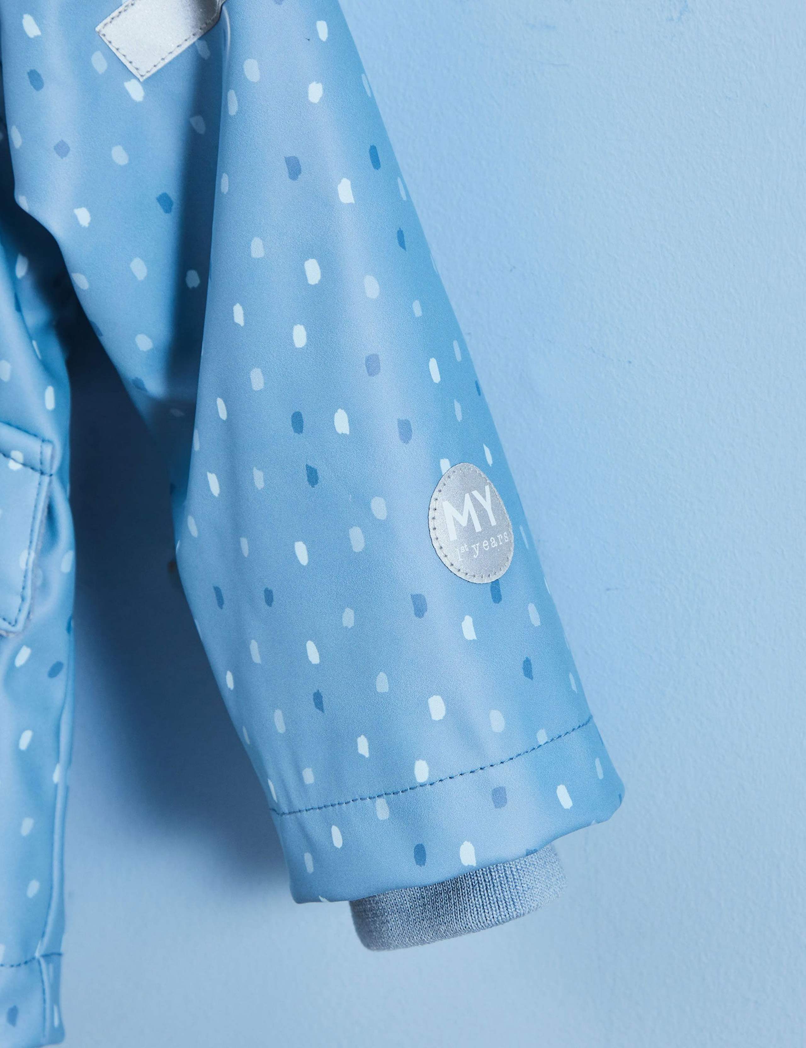 Personalised Blue Spot Print Raincoat 4 of 4