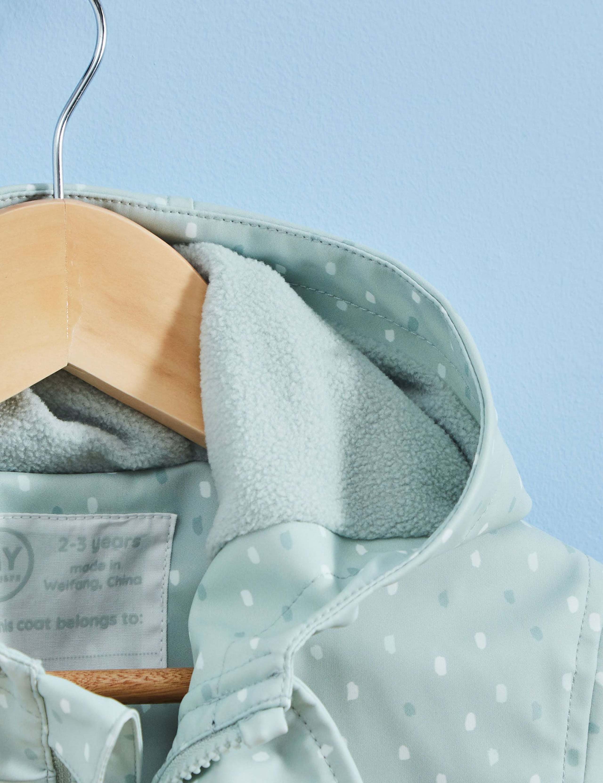 Personalised Sage Spot Print Raincoat 3 of 5