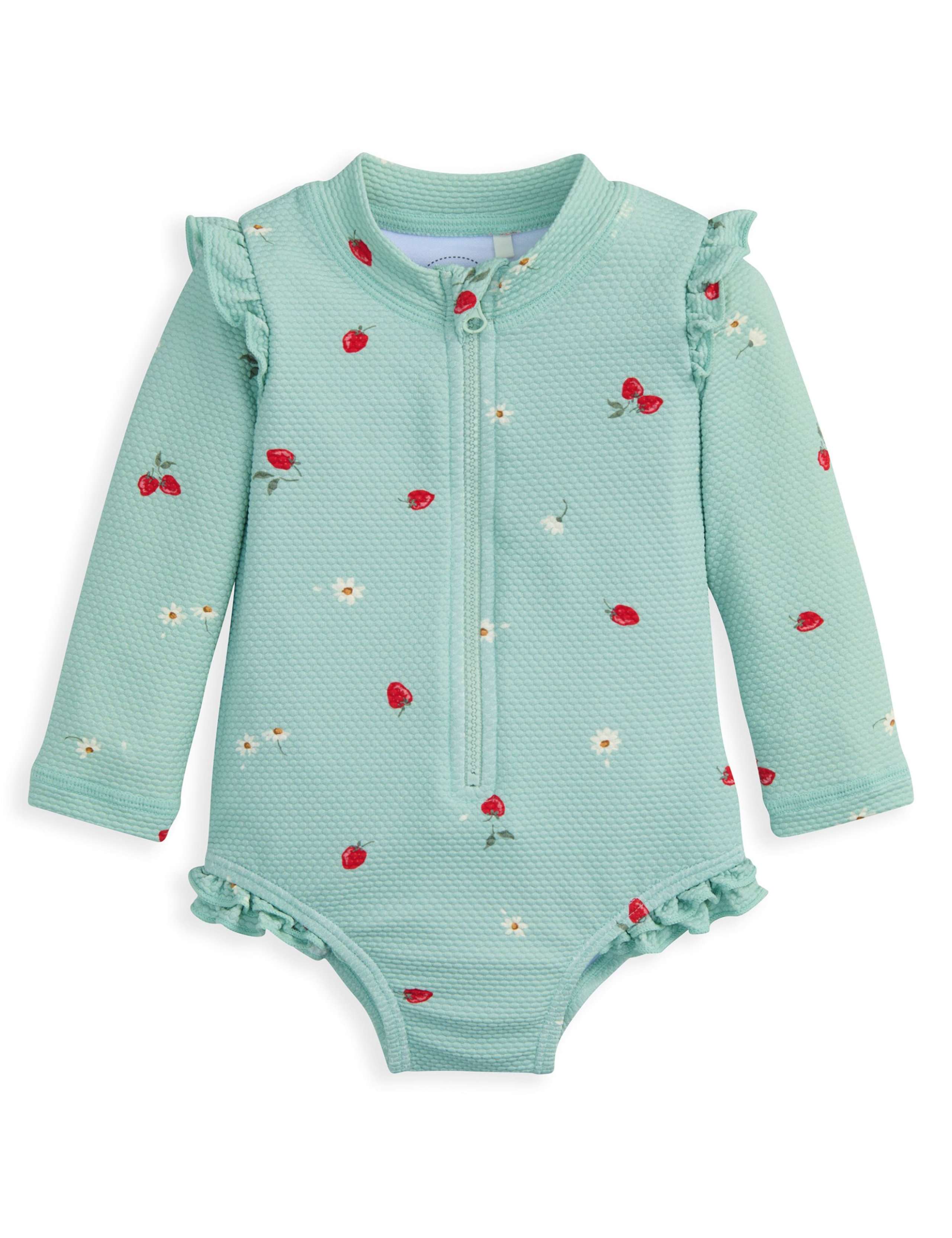 Strawberry Frill Long Sleeve Swimsuit (0-3 Yrs) 2 of 2