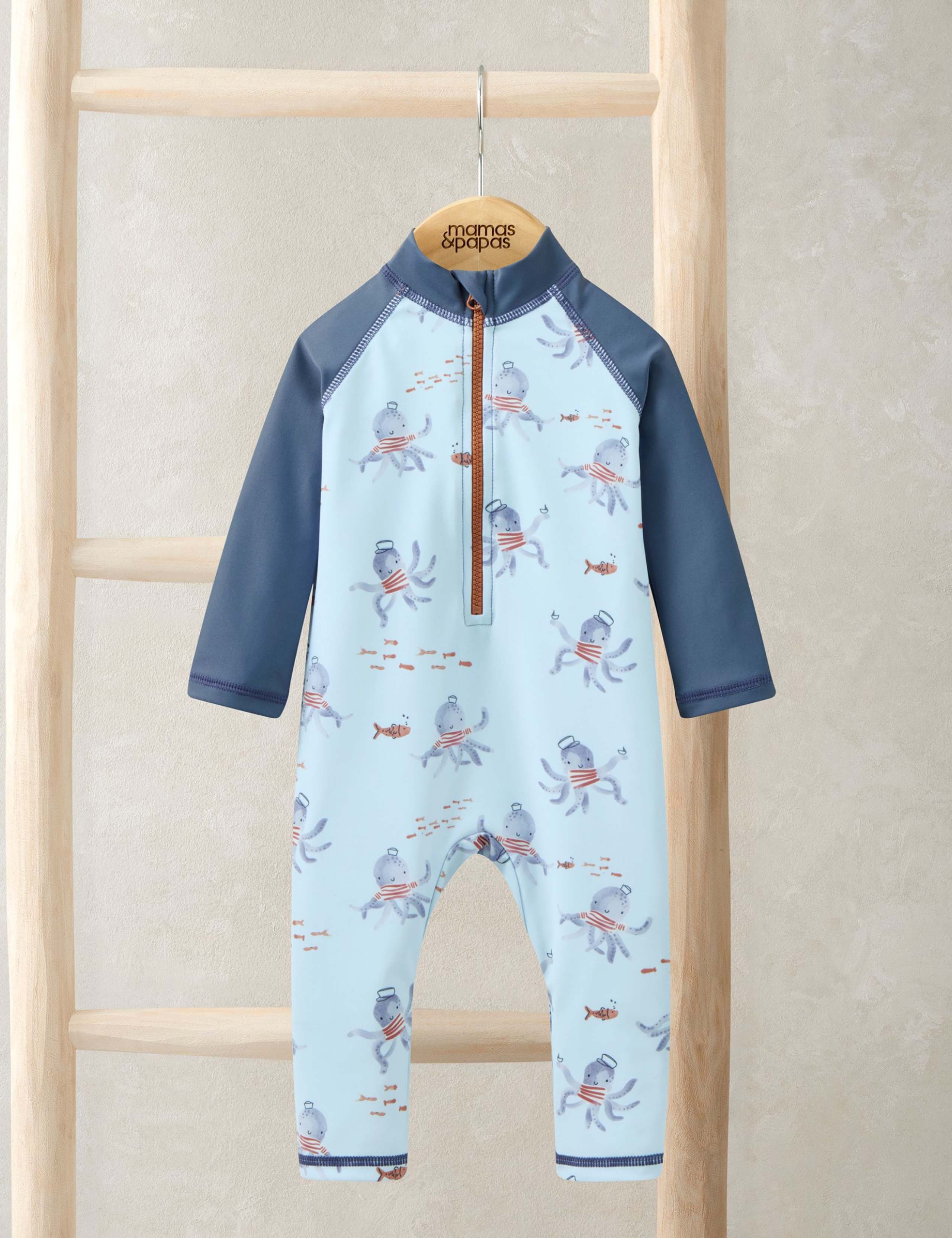 Octopus Long Sleeve Swim All In One (0-3 Yrs) 1 of 2