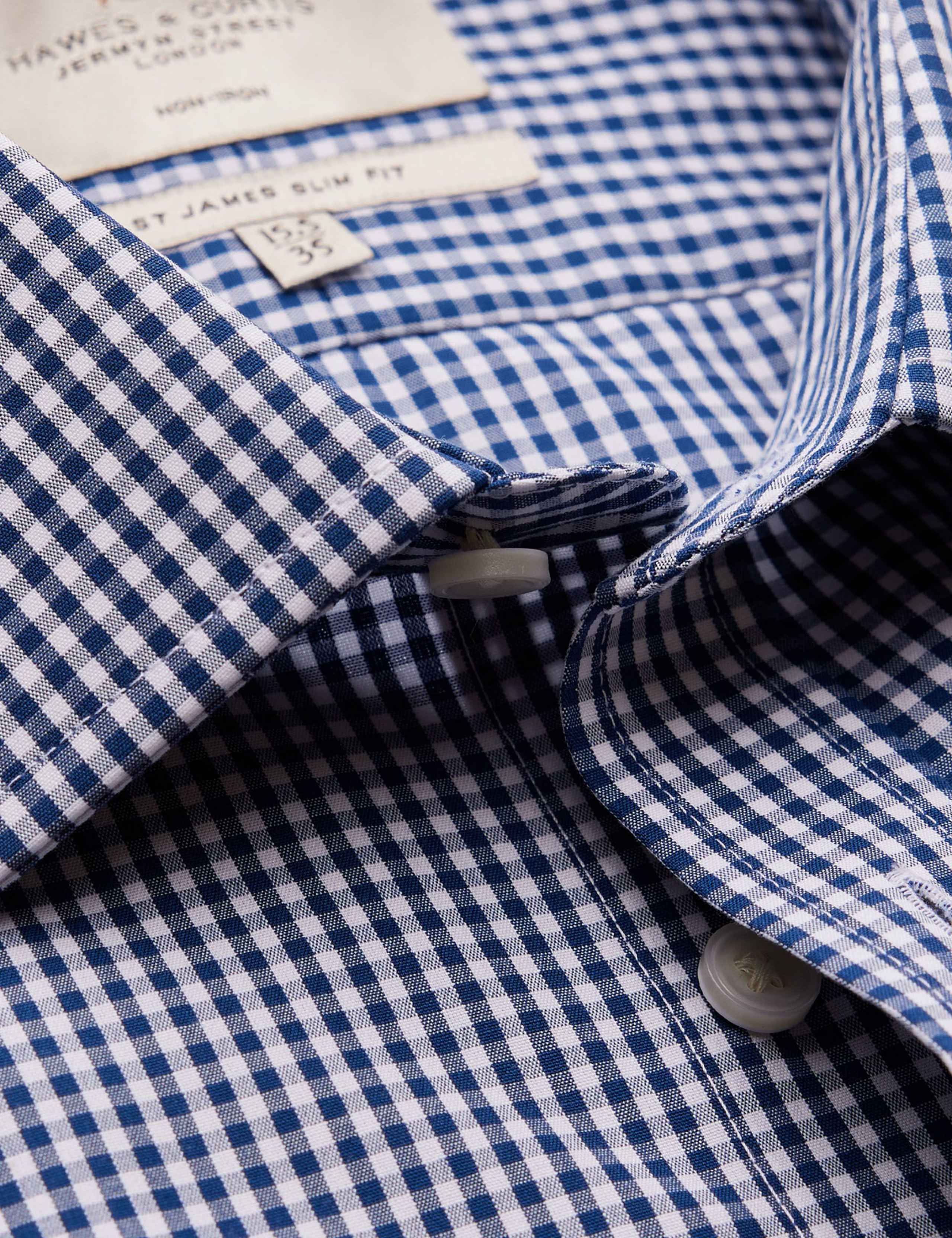 Slim Fit Pure Cotton Check Shirt 3 of 3