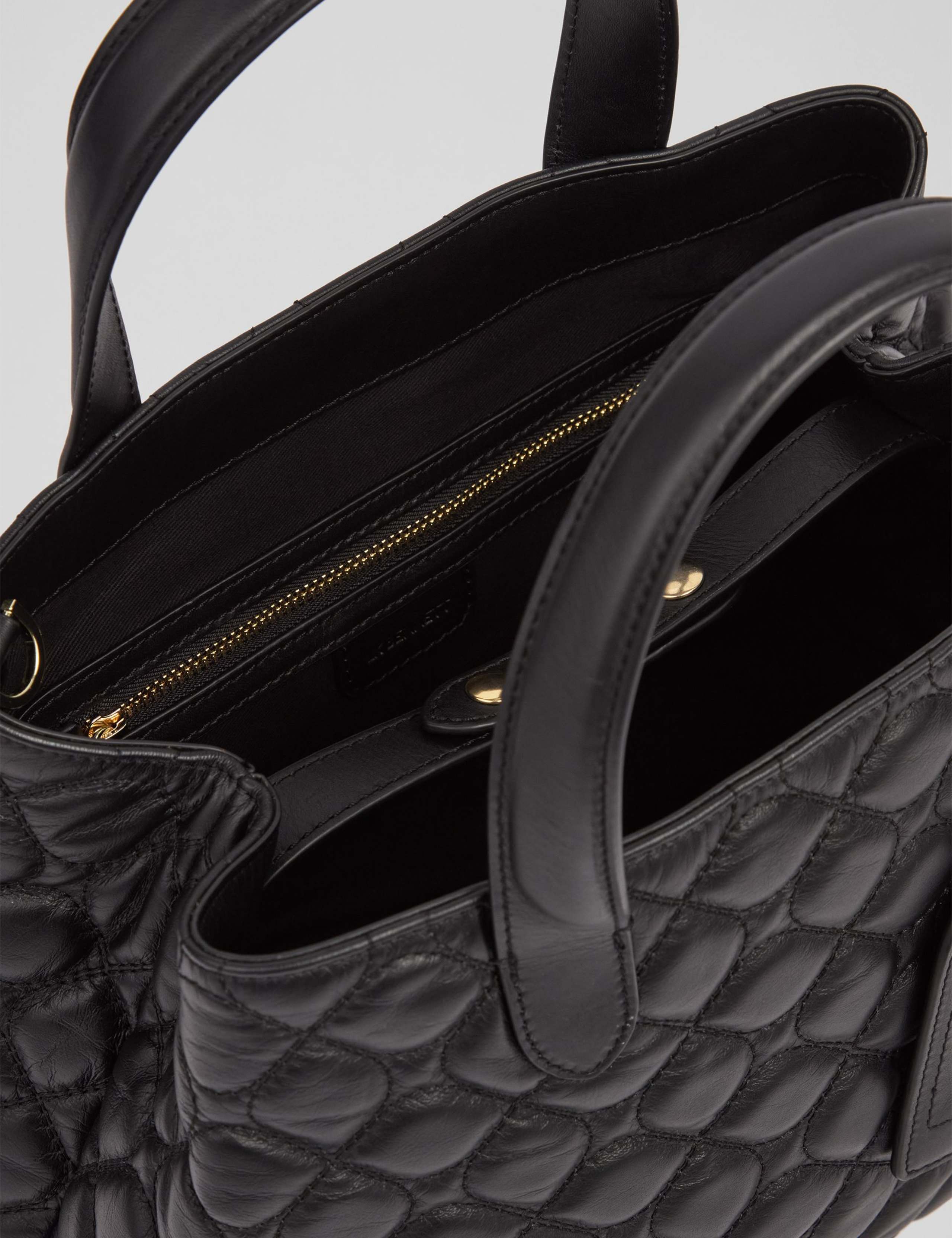 Leather Quilted Tote Bag 2 of 4