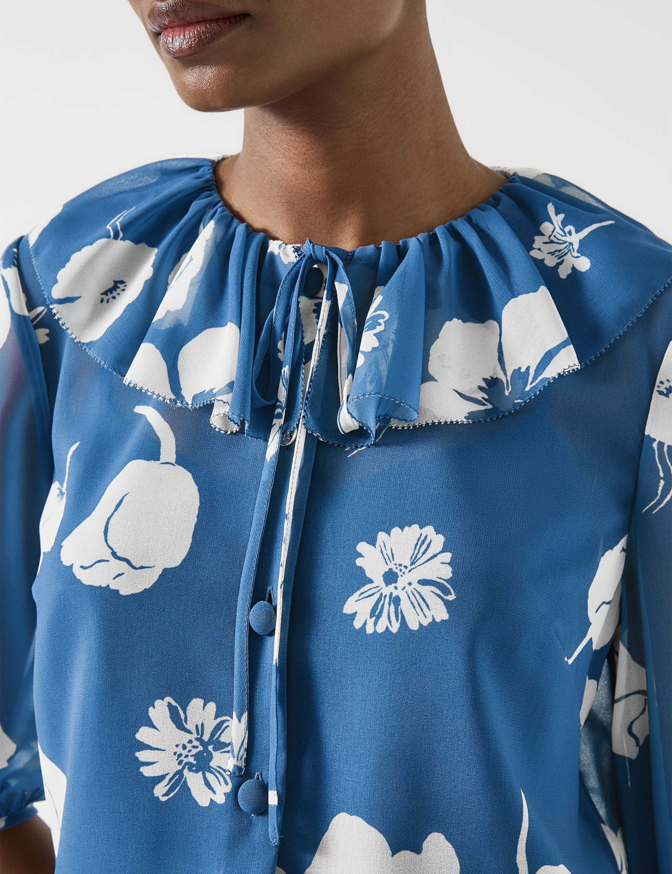 Floral Print Frill Detail Blouse 3 of 4