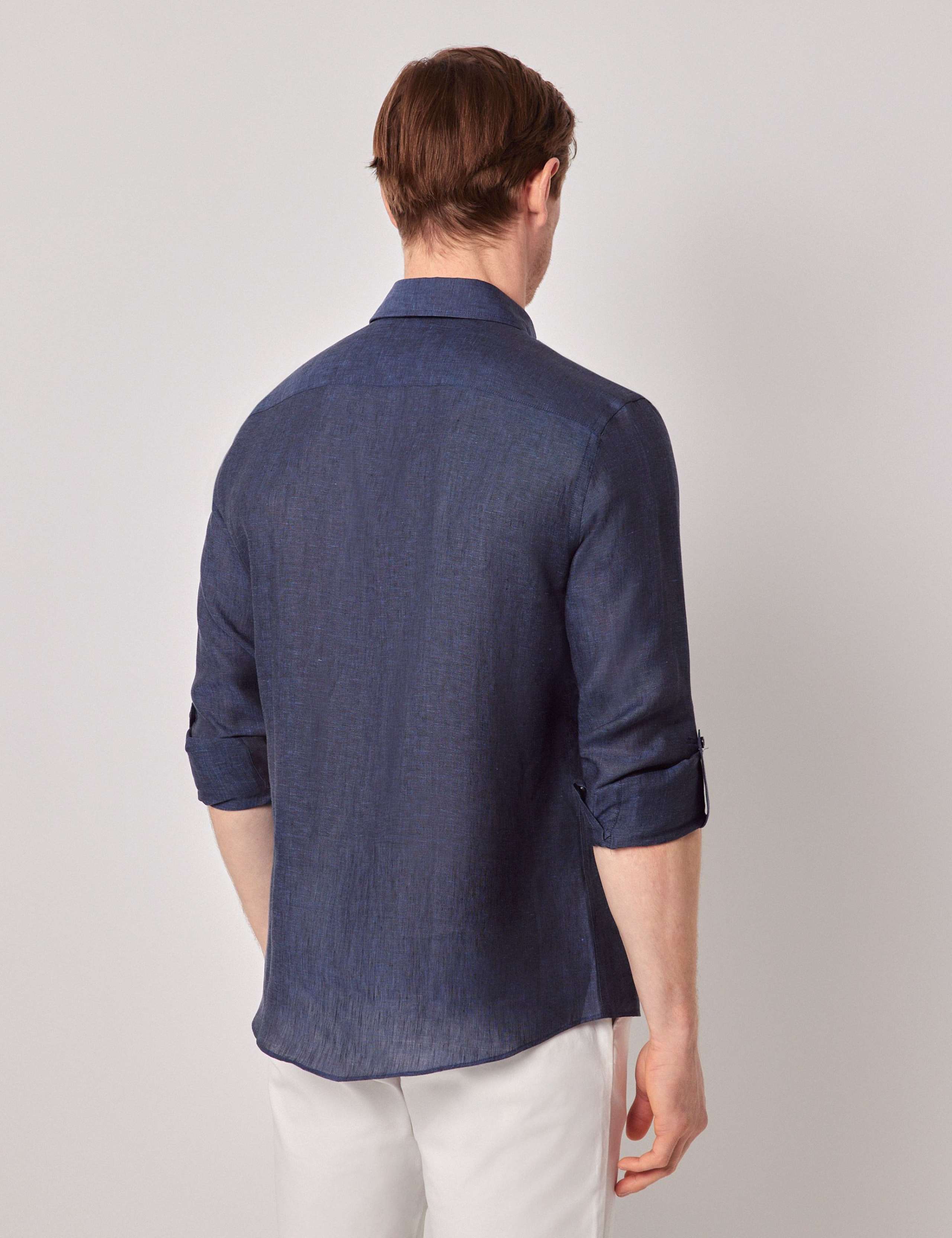Slim Fit Pure Linen Utility Shirt 3 of 3