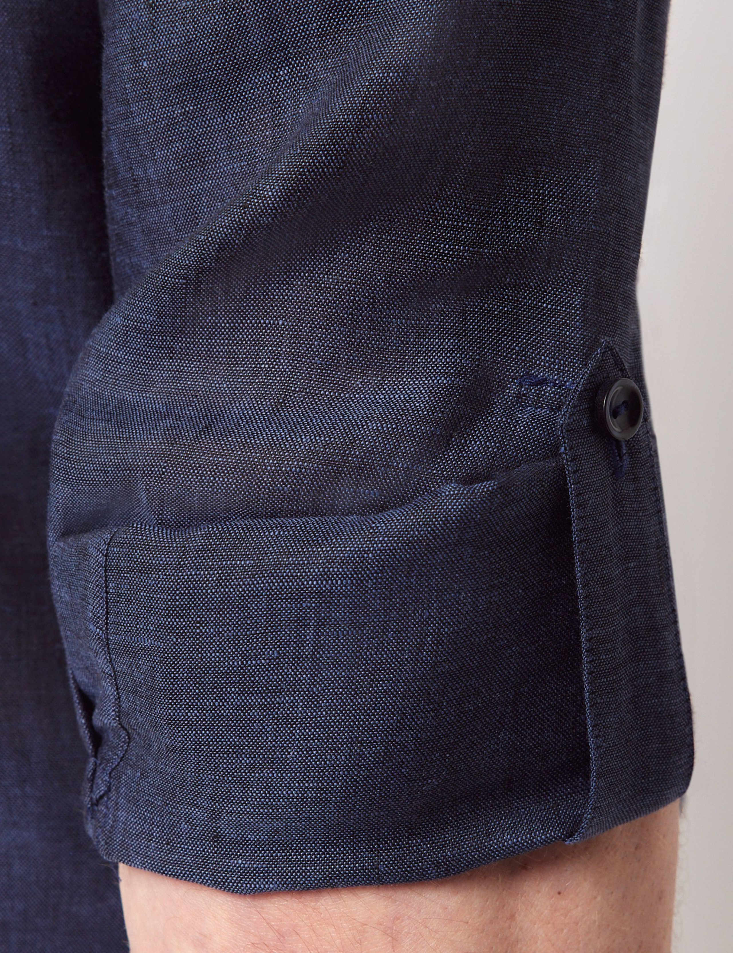 Slim Fit Pure Linen Utility Shirt 2 of 3