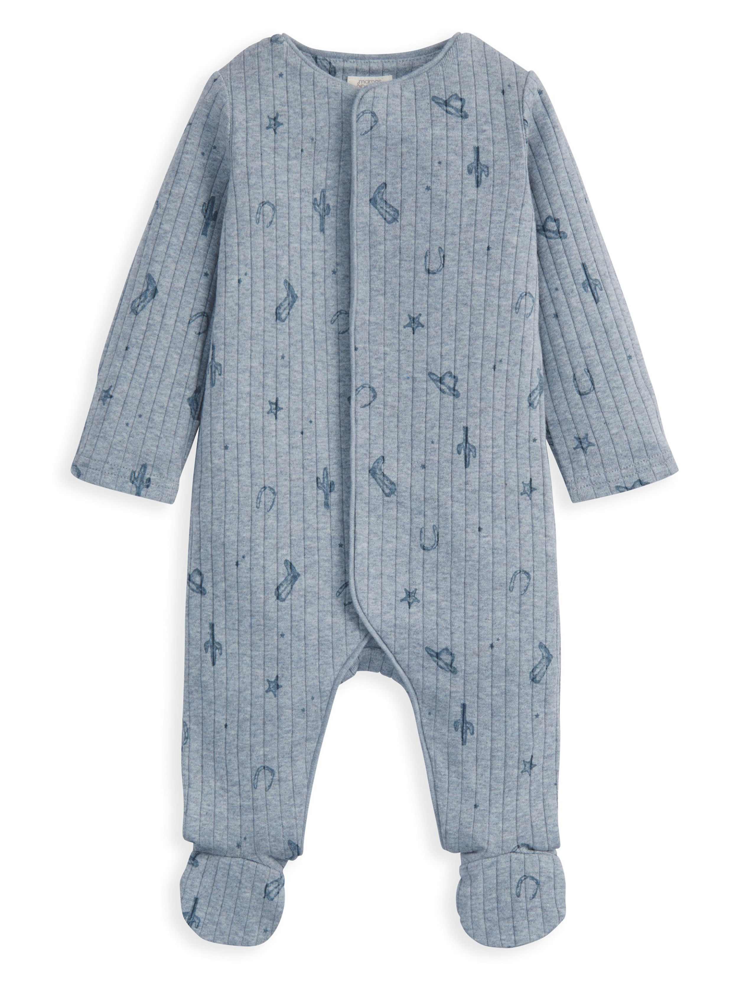 Pure Cotton Wild West Print Sleepsuit (0-12 Months) 2 of 2