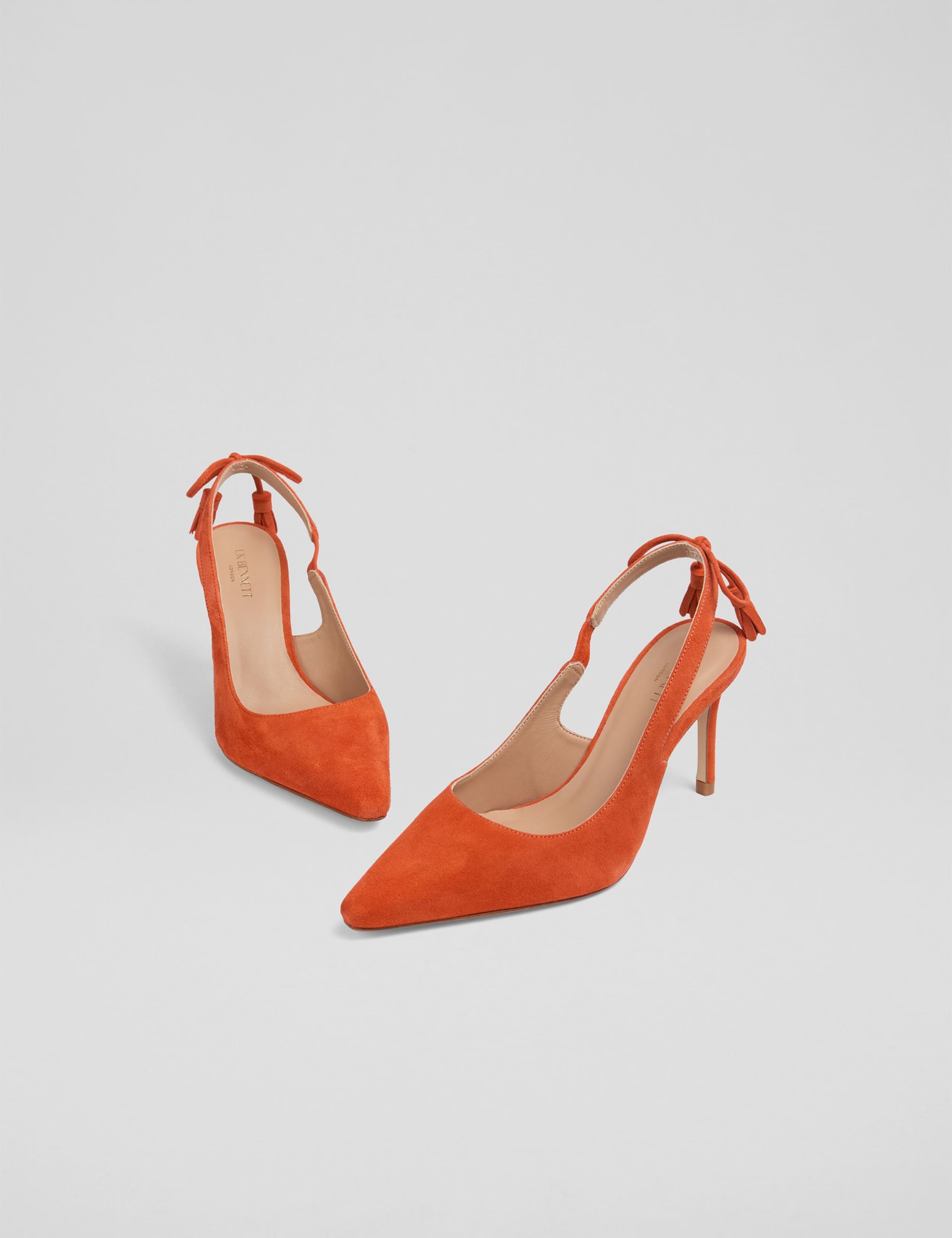 Suede Tassel Stiletto Heel Slingback Shoes 3 of 4