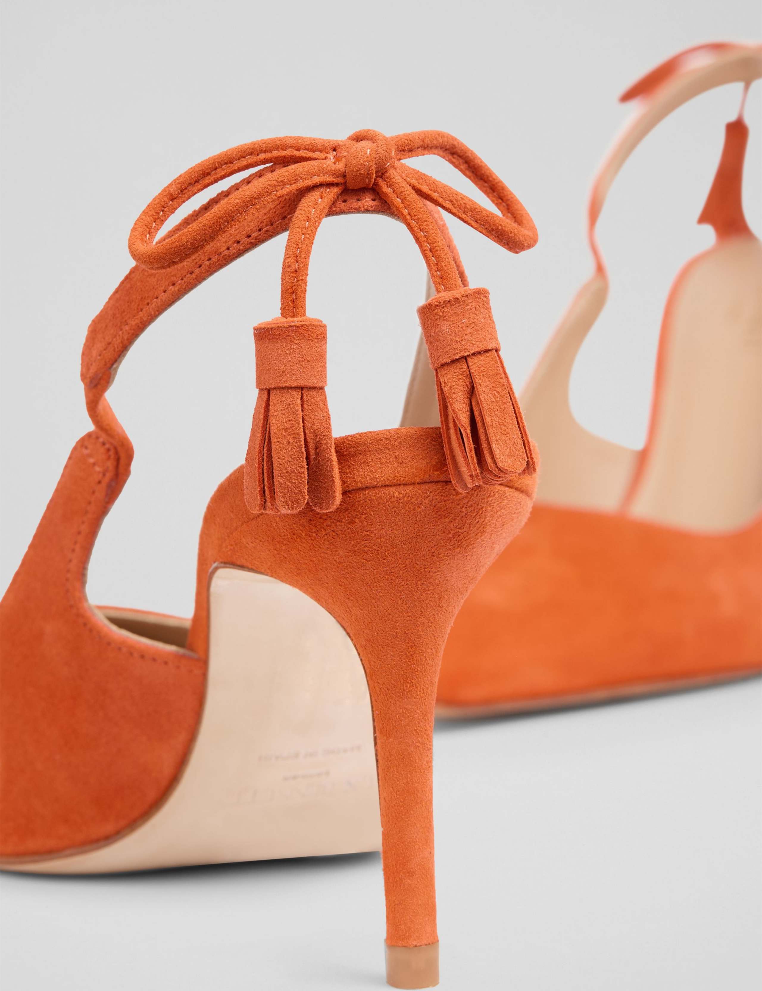 Suede Tassel Stiletto Heel Slingback Shoes 4 of 4