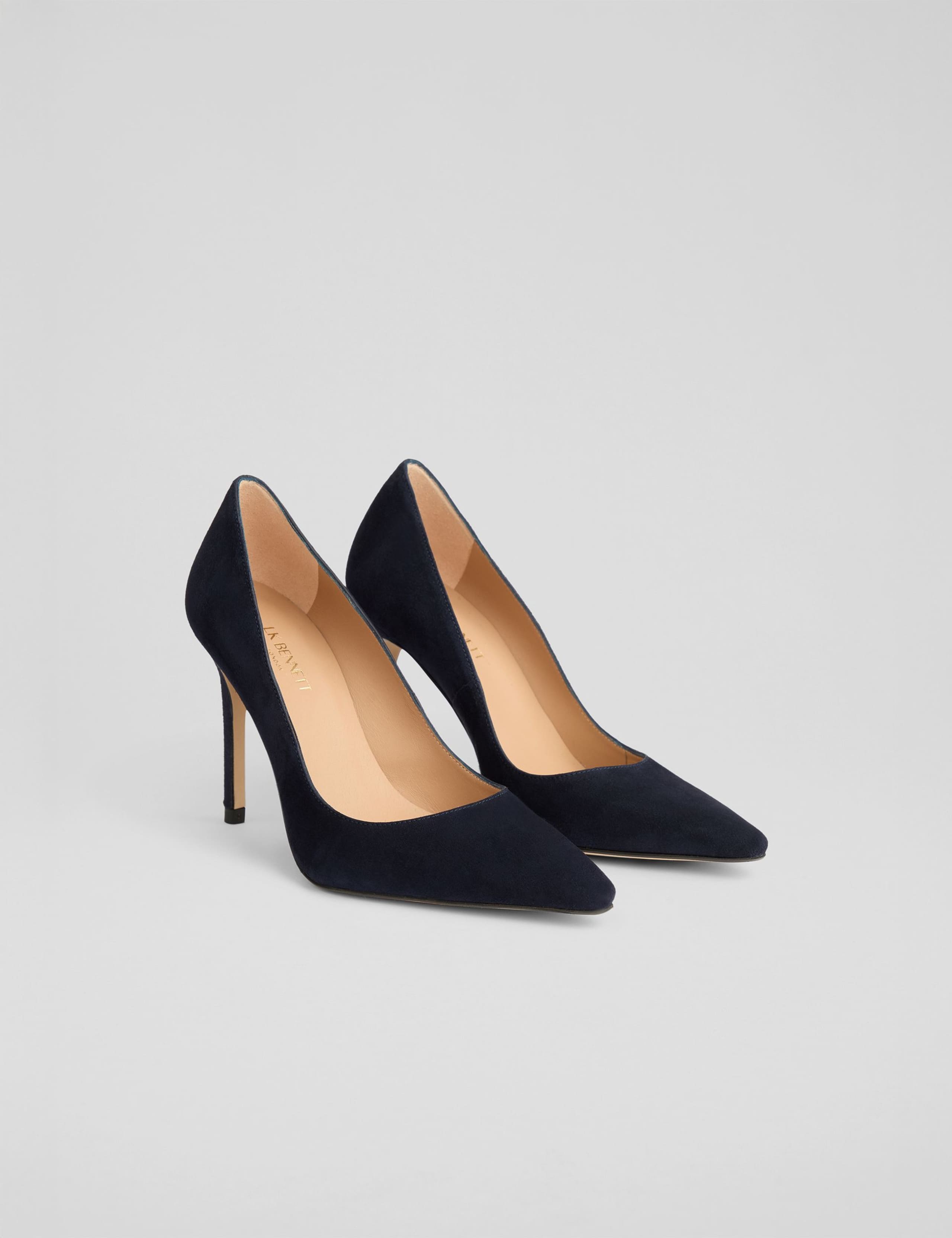Suede Stiletto Heel Pointed Court Shoes 2 of 9