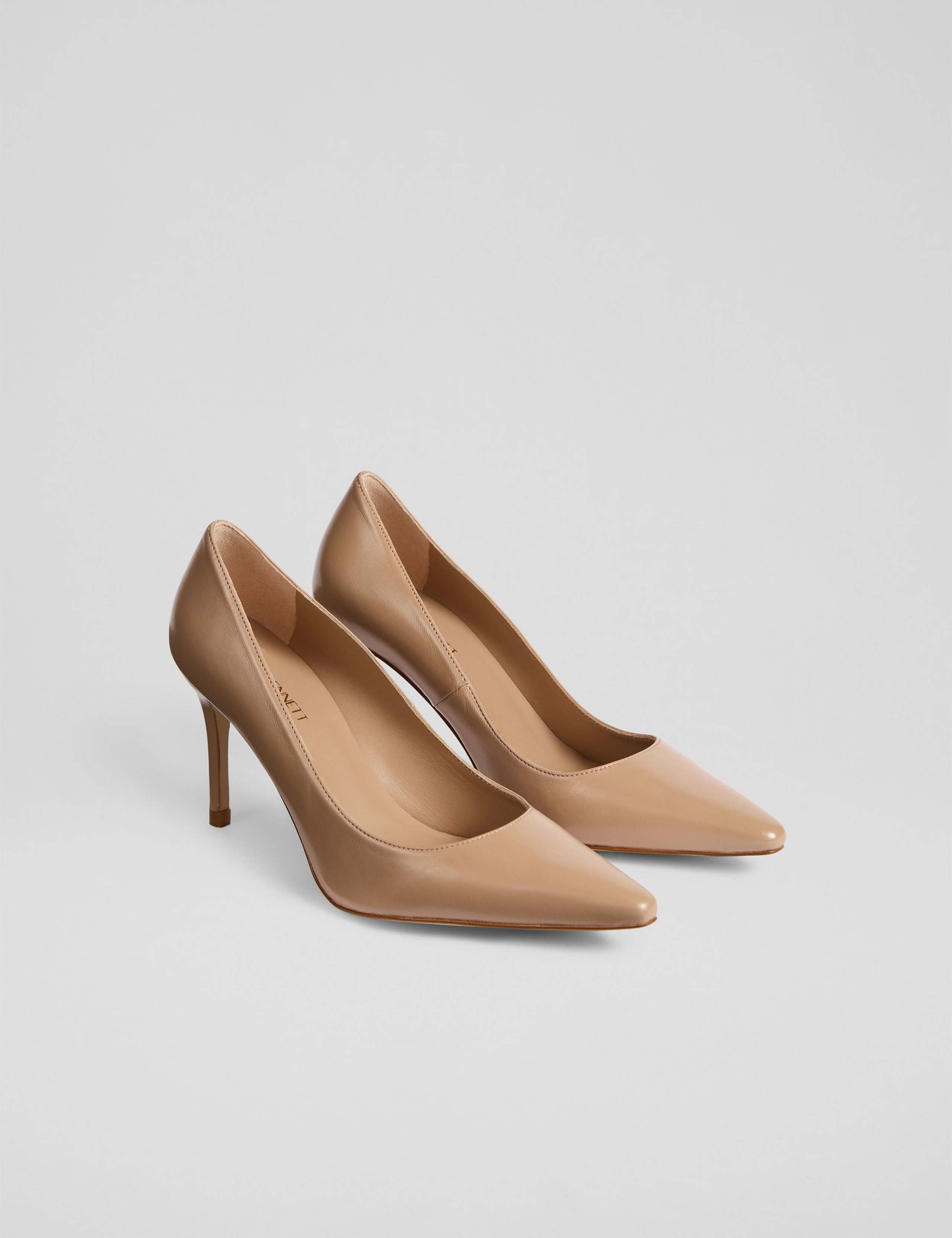 Leather Stiletto Heel Pointed Court Shoes 3 of 4