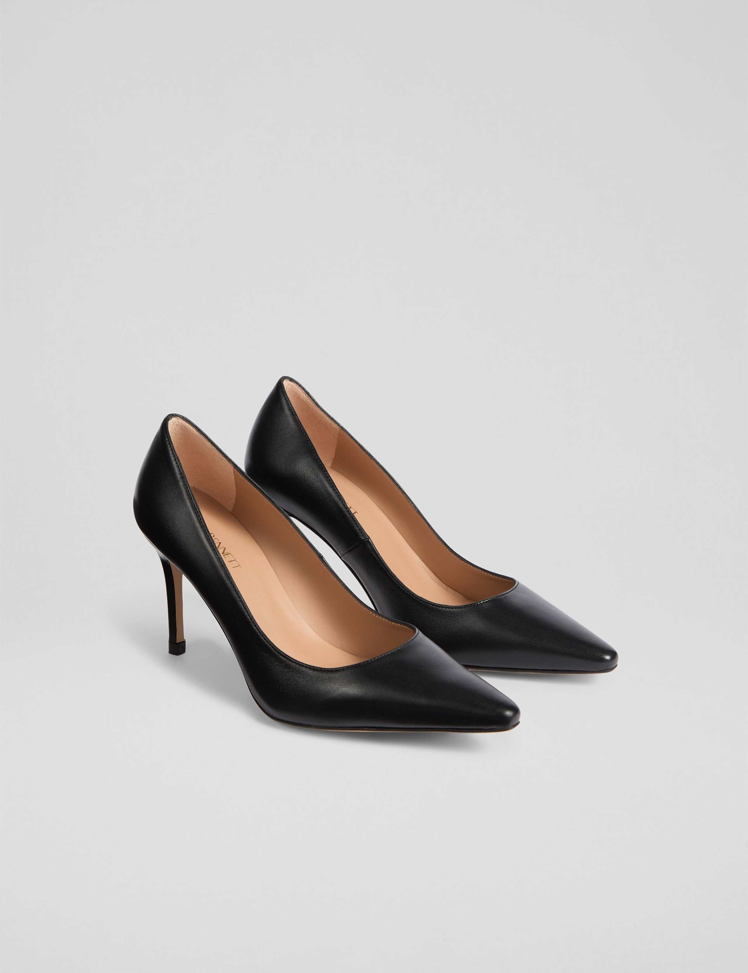 Leather Stiletto Heel Pointed Court Shoes 2 of 3