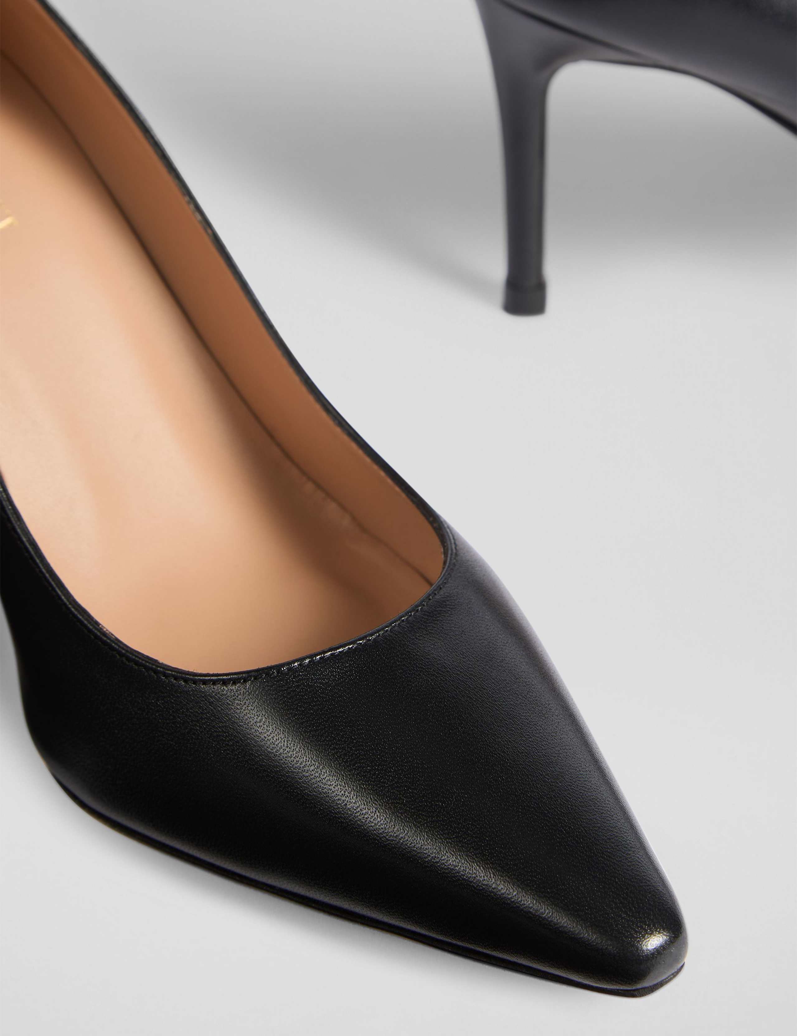 Leather Stiletto Heel Pointed Court Shoes 3 of 3