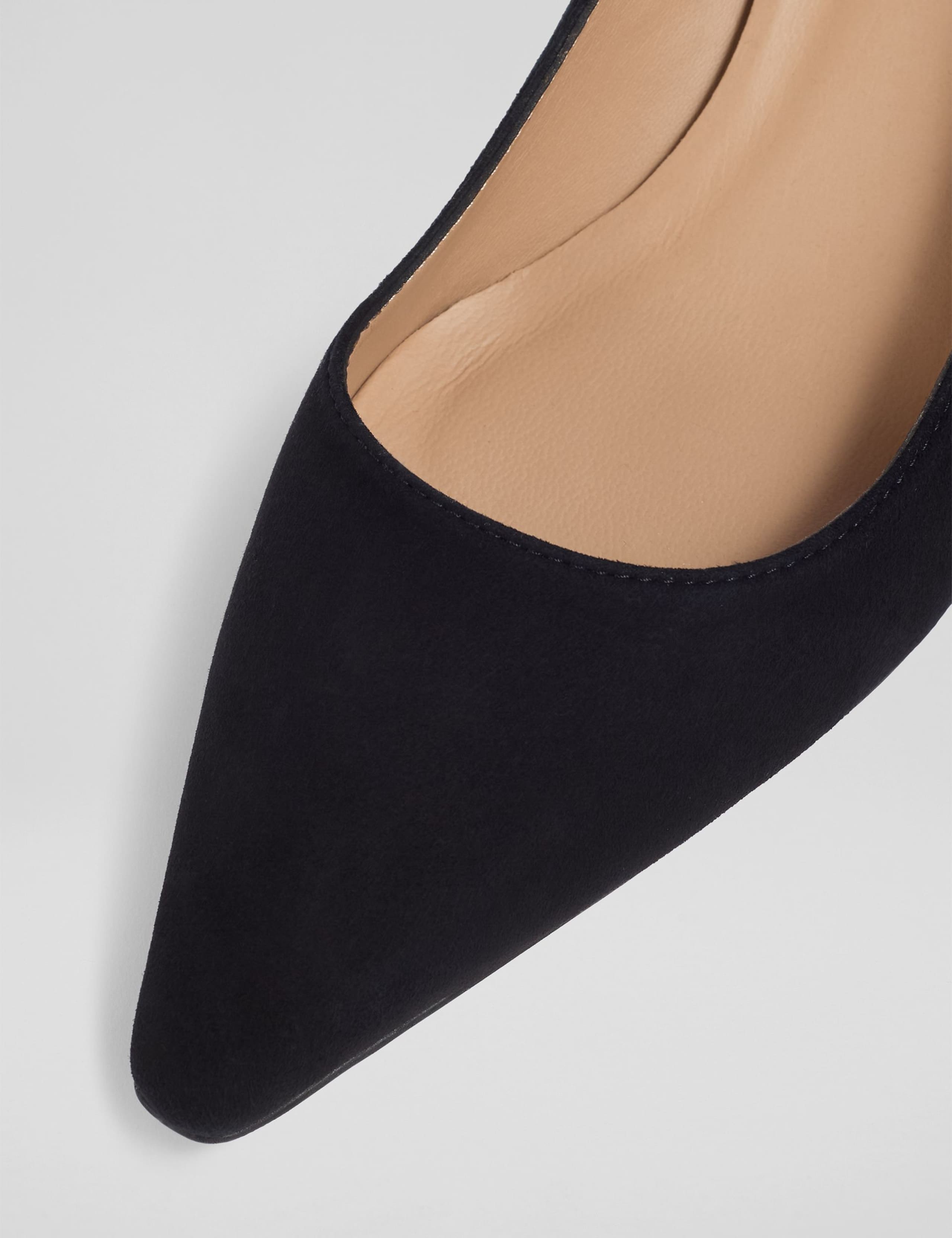 Suede Low Stiletto Heel Pointed Court Shoes 3 of 5