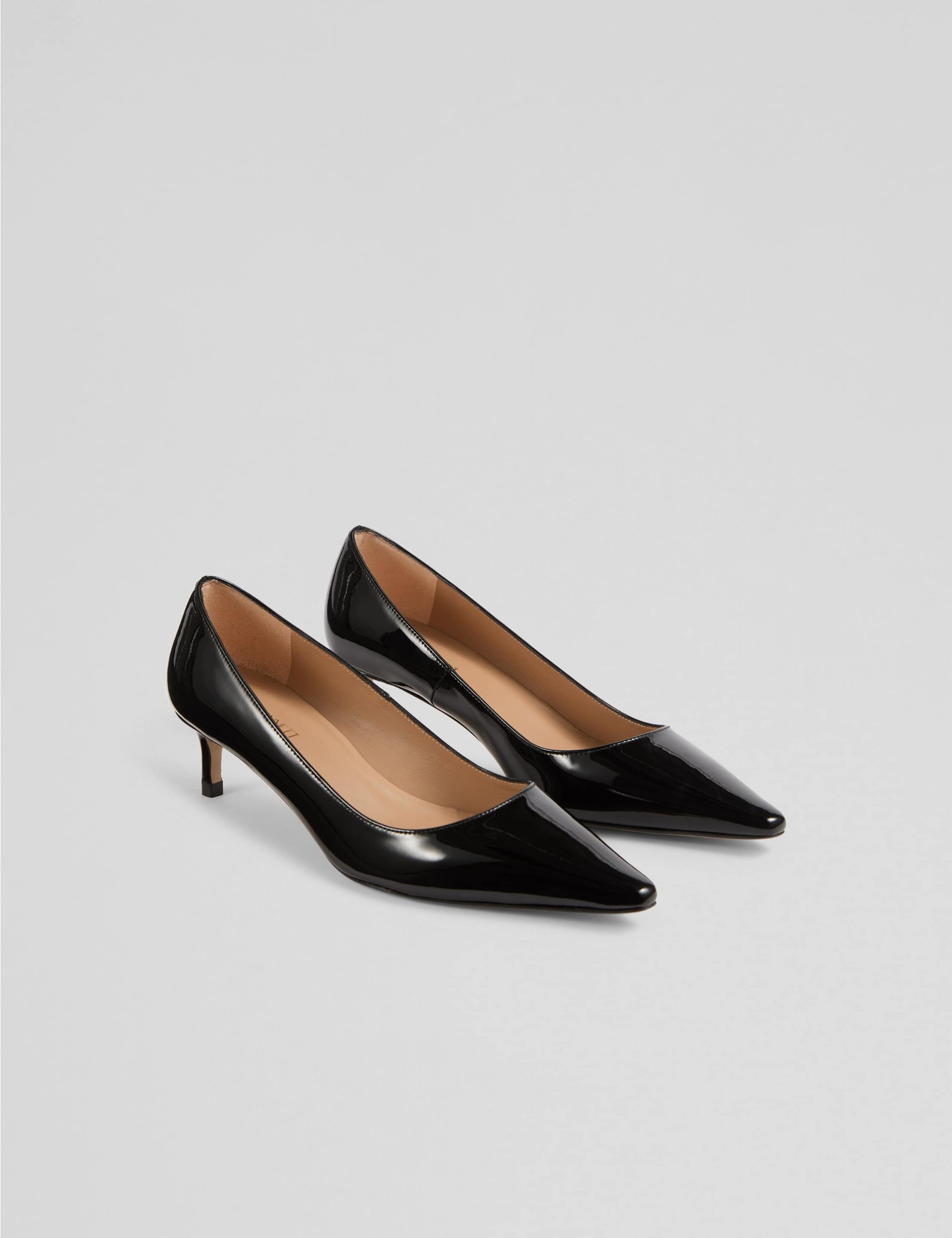 Leather Kitten Heel Court Shoes 3 of 3