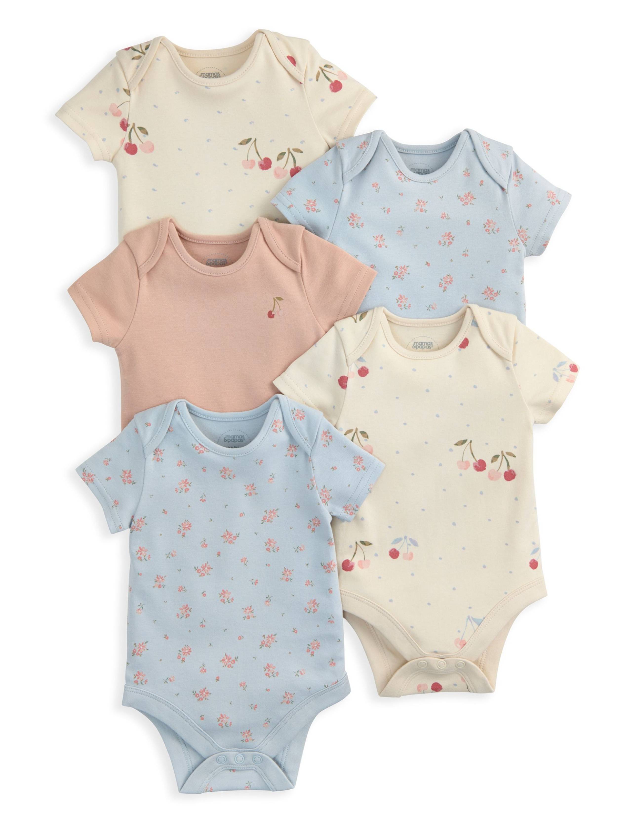5 Pack Cherry Bodysuits (0-24 Months) 2 of 2