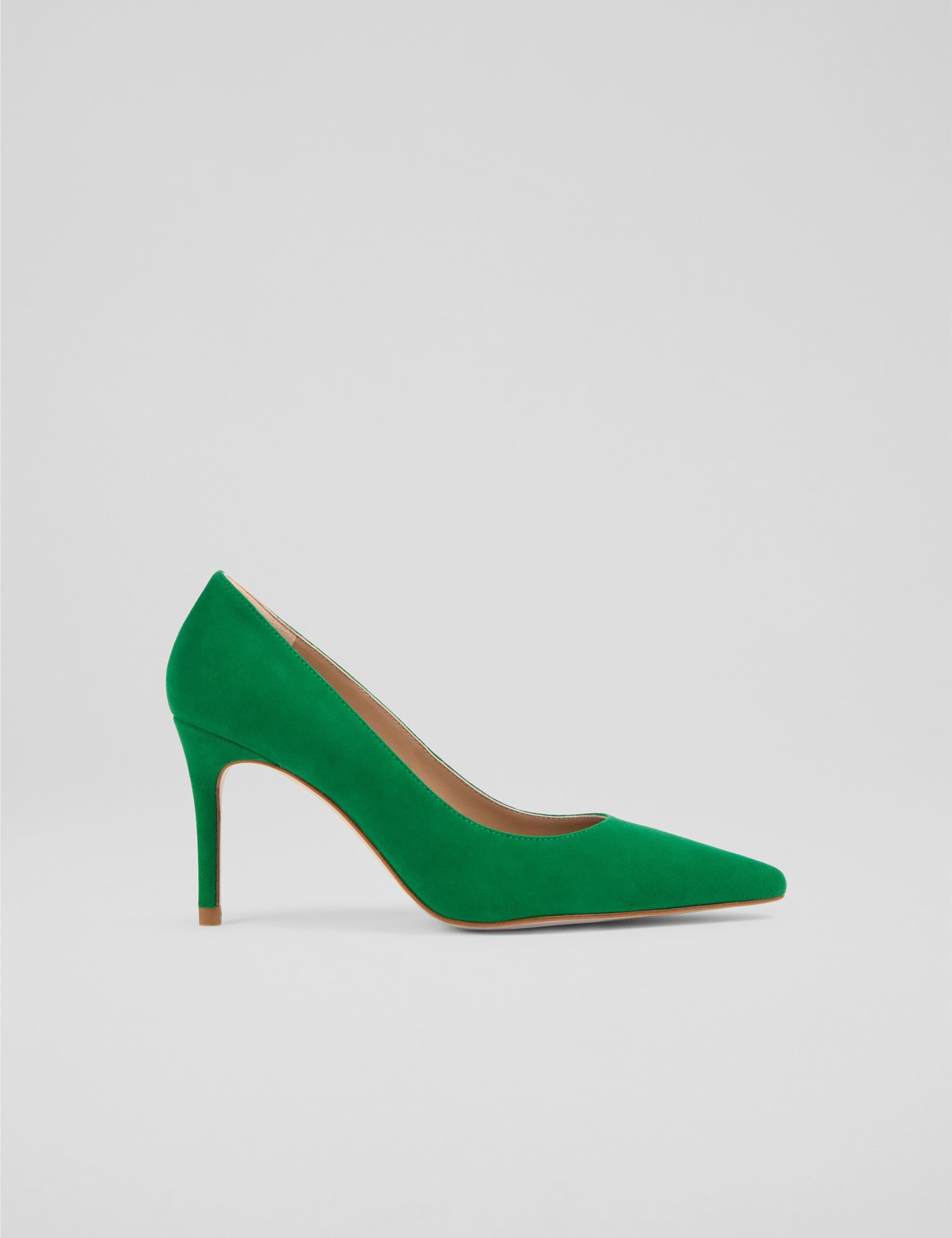 Suede Stiletto Heel Pointed Court Shoes 1 of 4