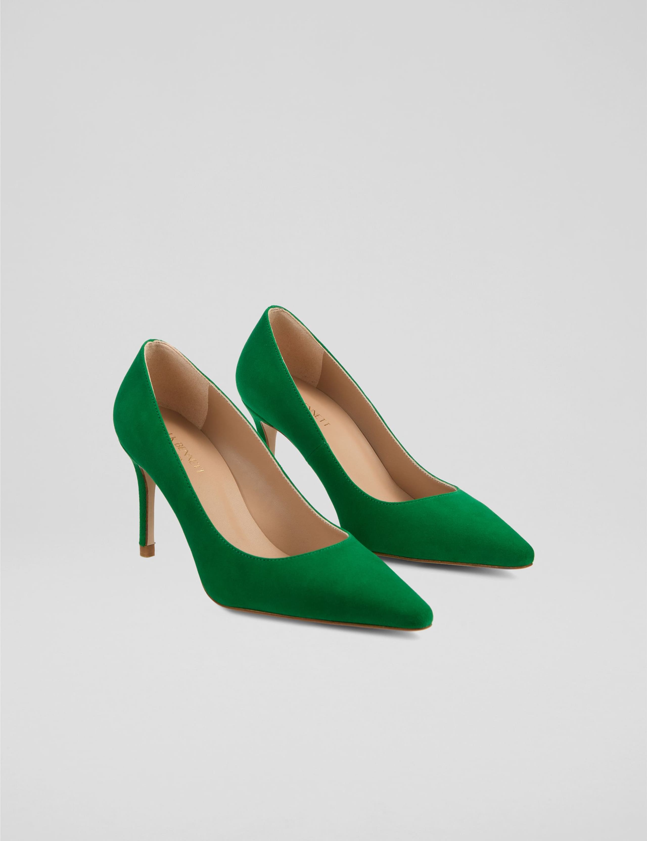 Suede Stiletto Heel Pointed Court Shoes 2 of 4
