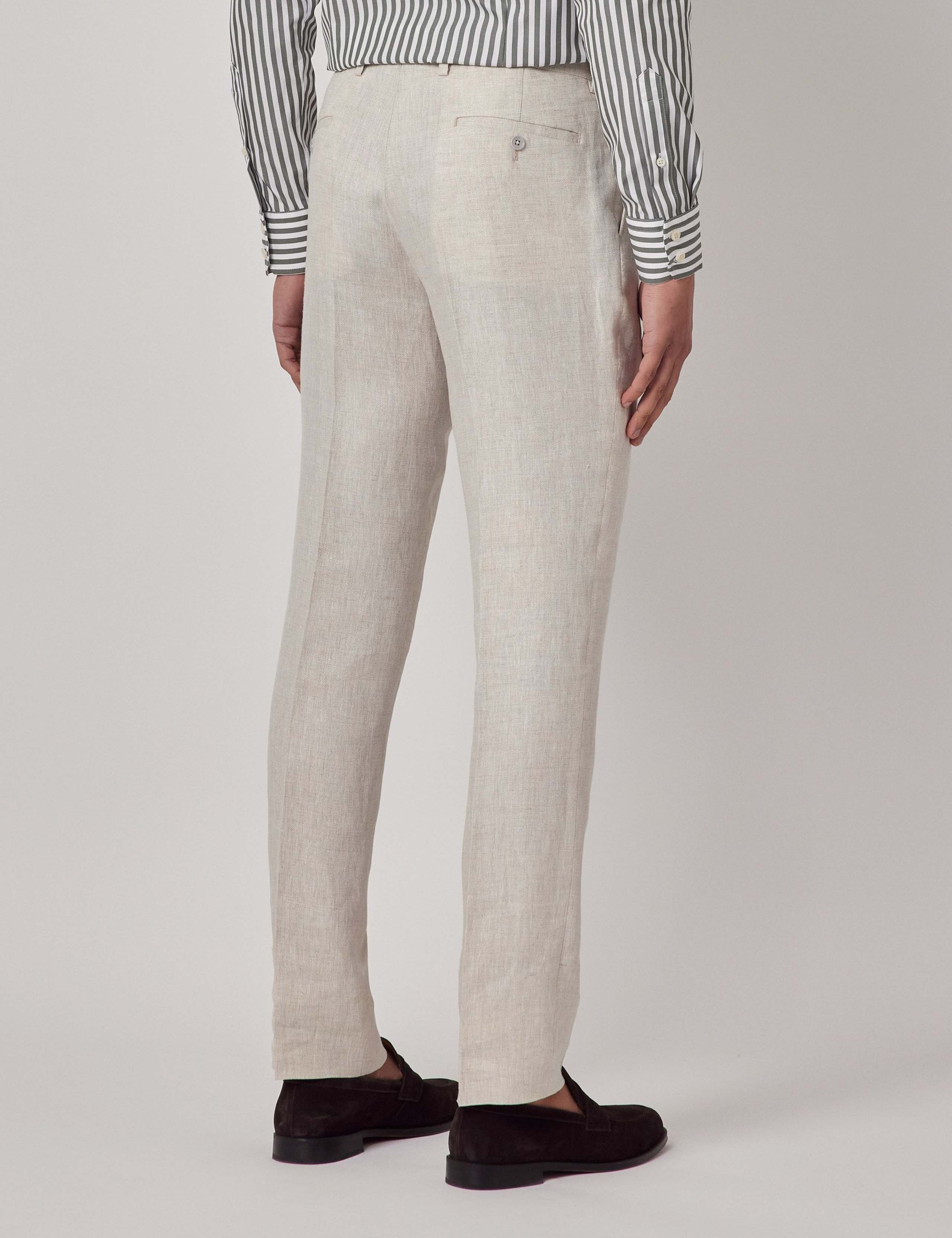 Slim Fit Pure Linen Suit Trousers 2 of 2