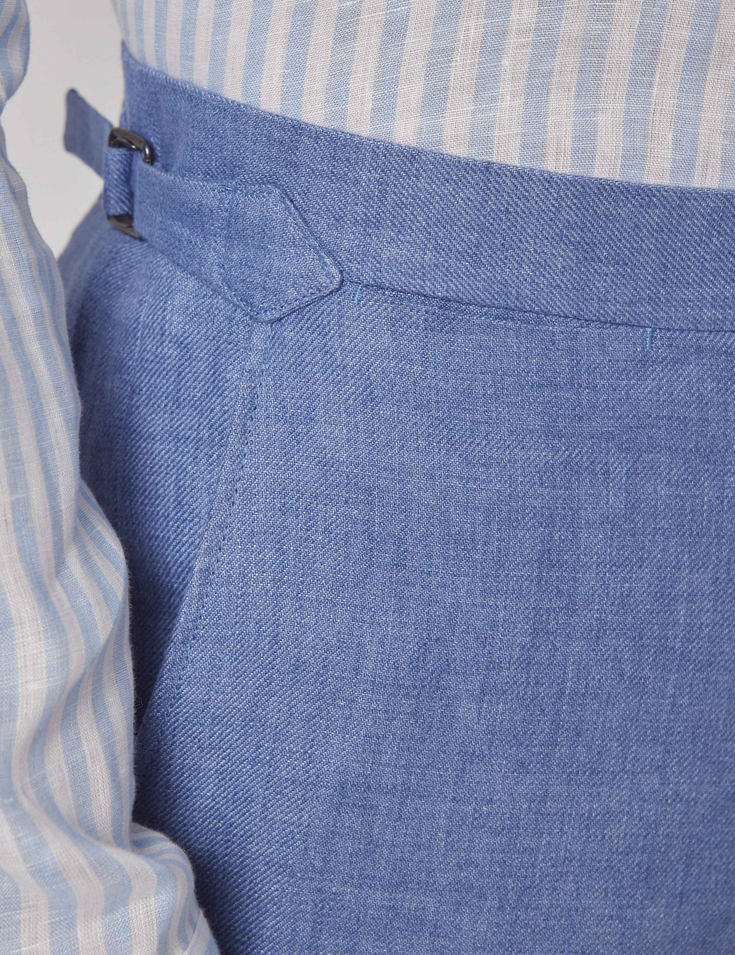 Slim Fit Pure Linen Suit Trousers 2 of 2