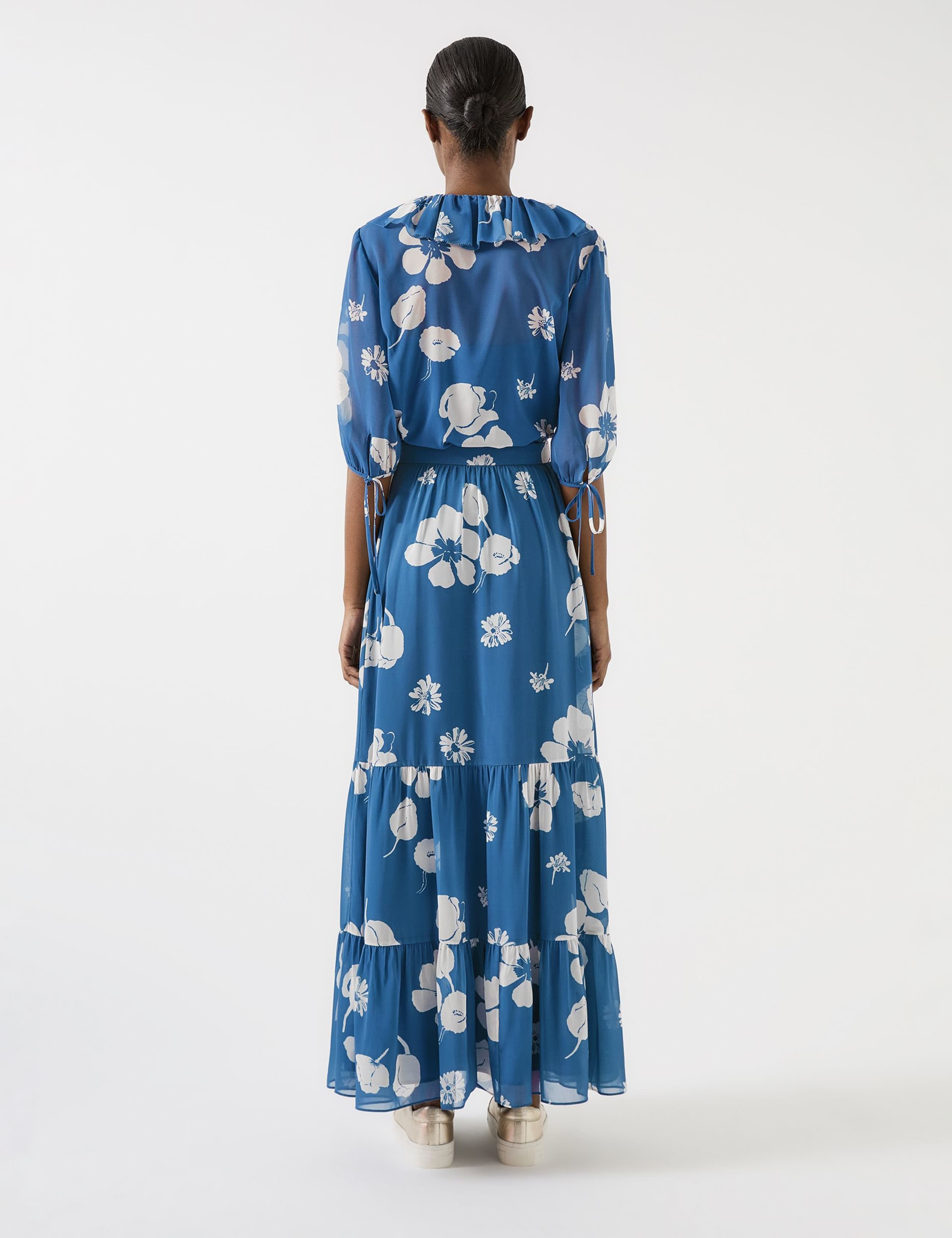 Floral Print Tiered Maxi Skirt 3 of 4