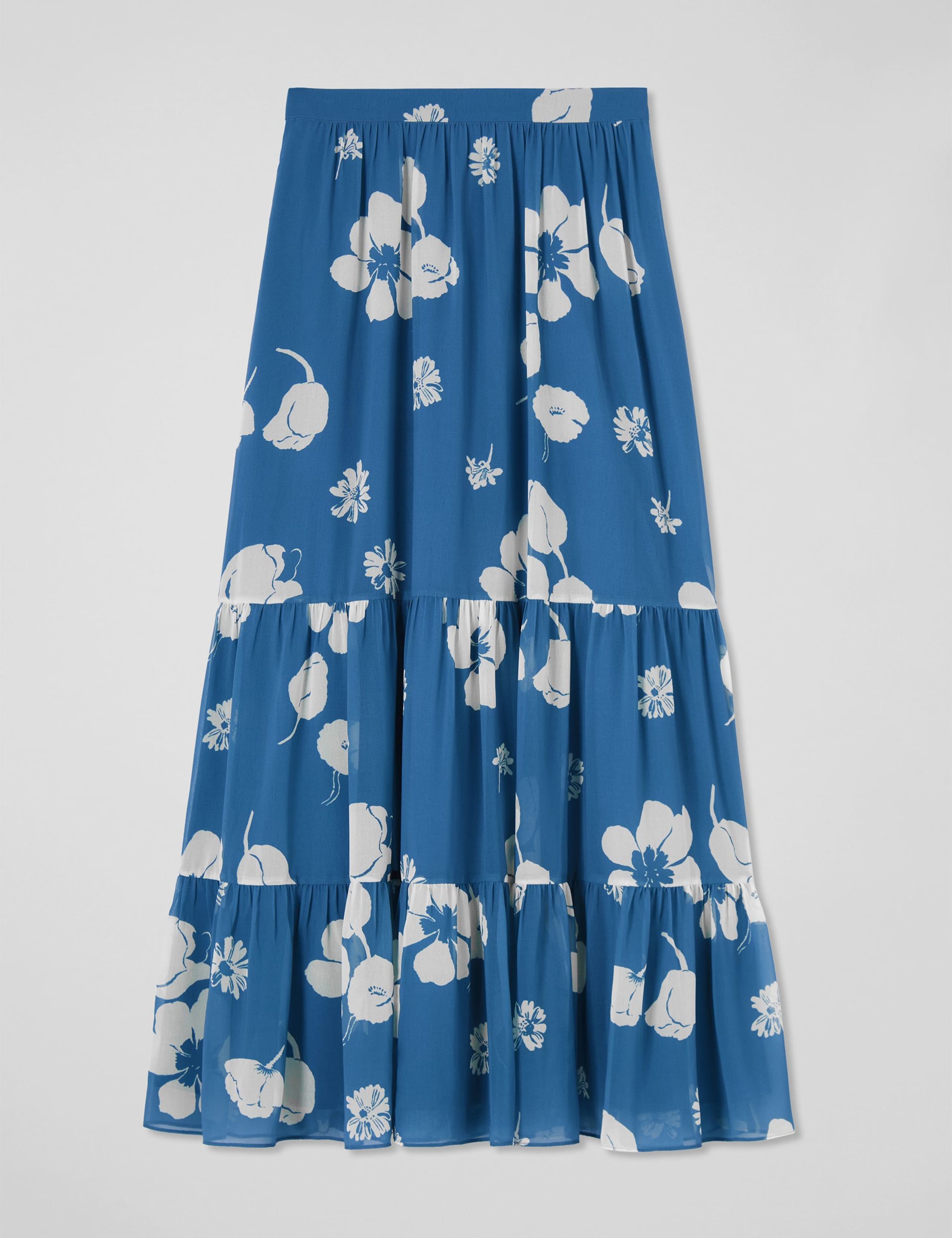 Floral Print Tiered Maxi Skirt 2 of 4