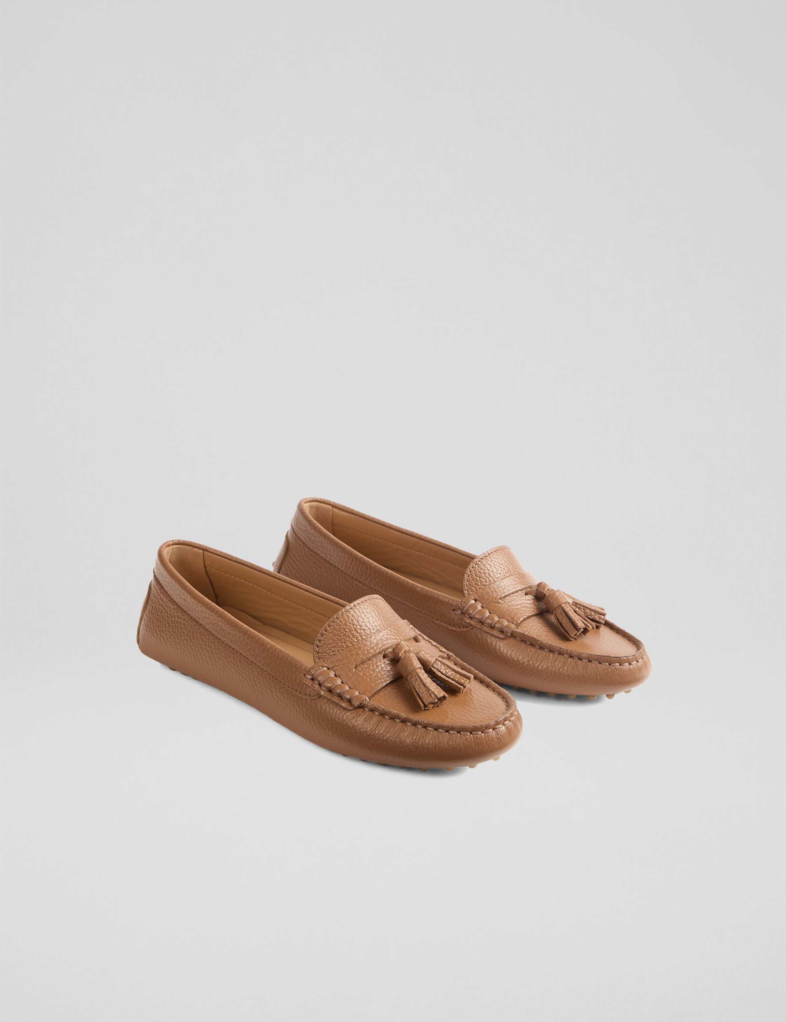 Leather Tassel Flat Moccasin Loafers 2 of 4