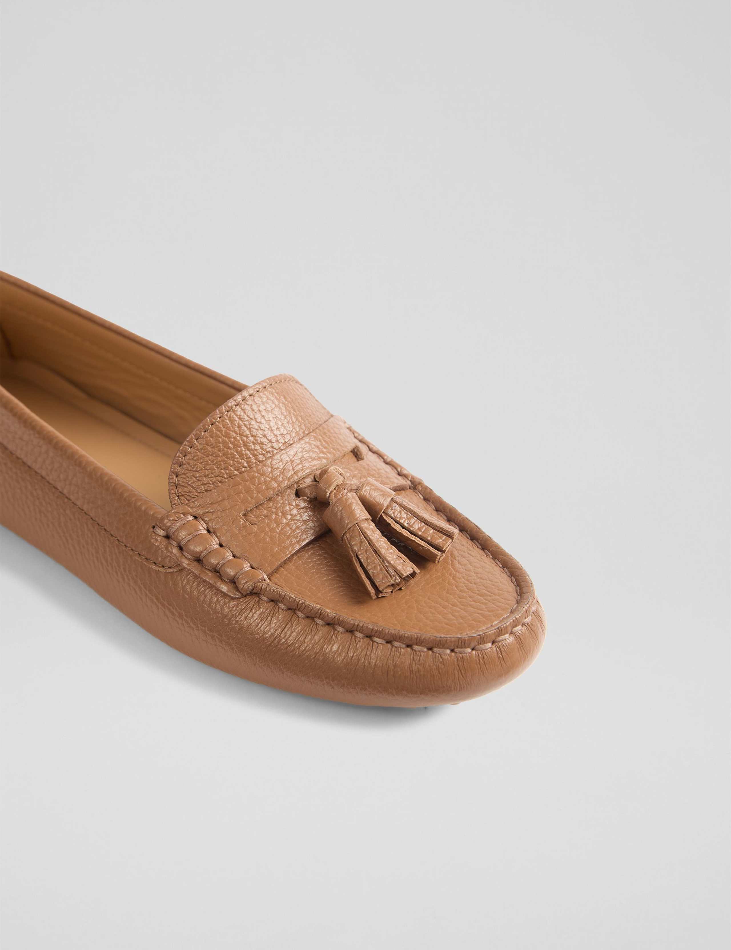 Leather Tassel Flat Moccasin Loafers 3 of 4