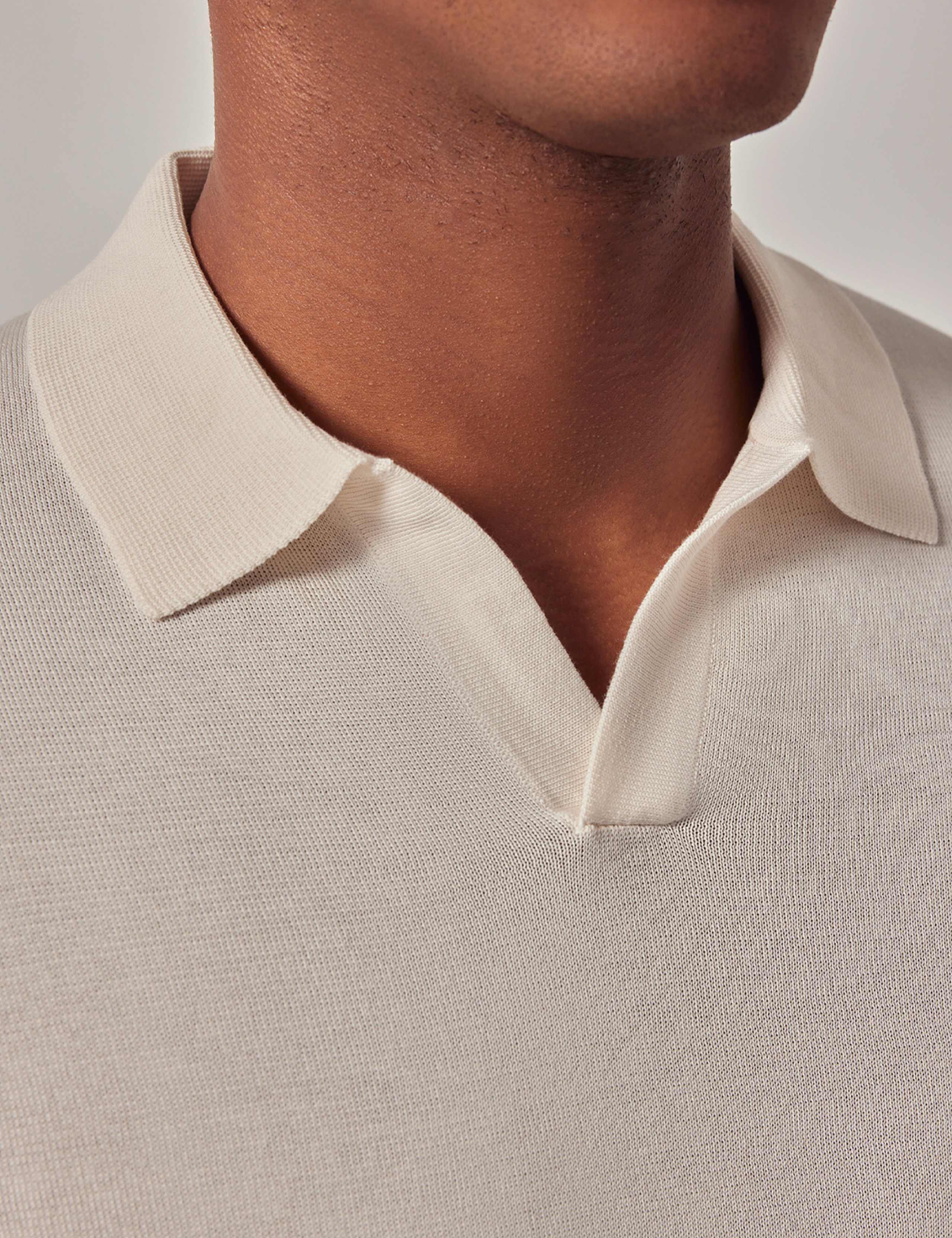 Pure Cotton Open Neck Knitted Polo Shirt 3 of 3