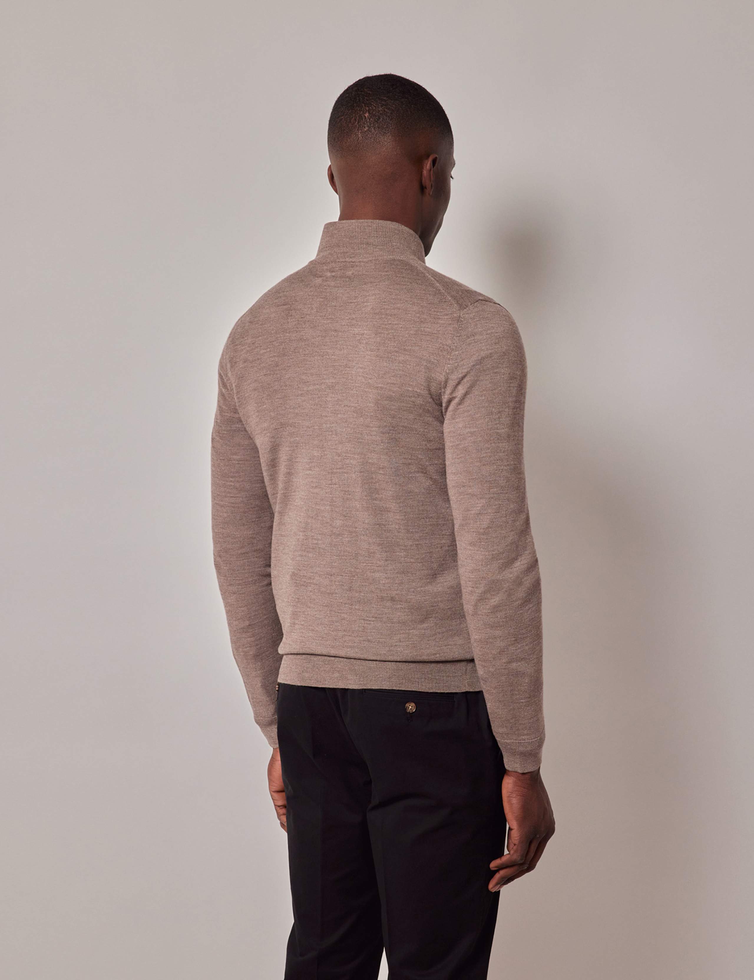 Pure Wool Zip Up Jumper 2 of 3