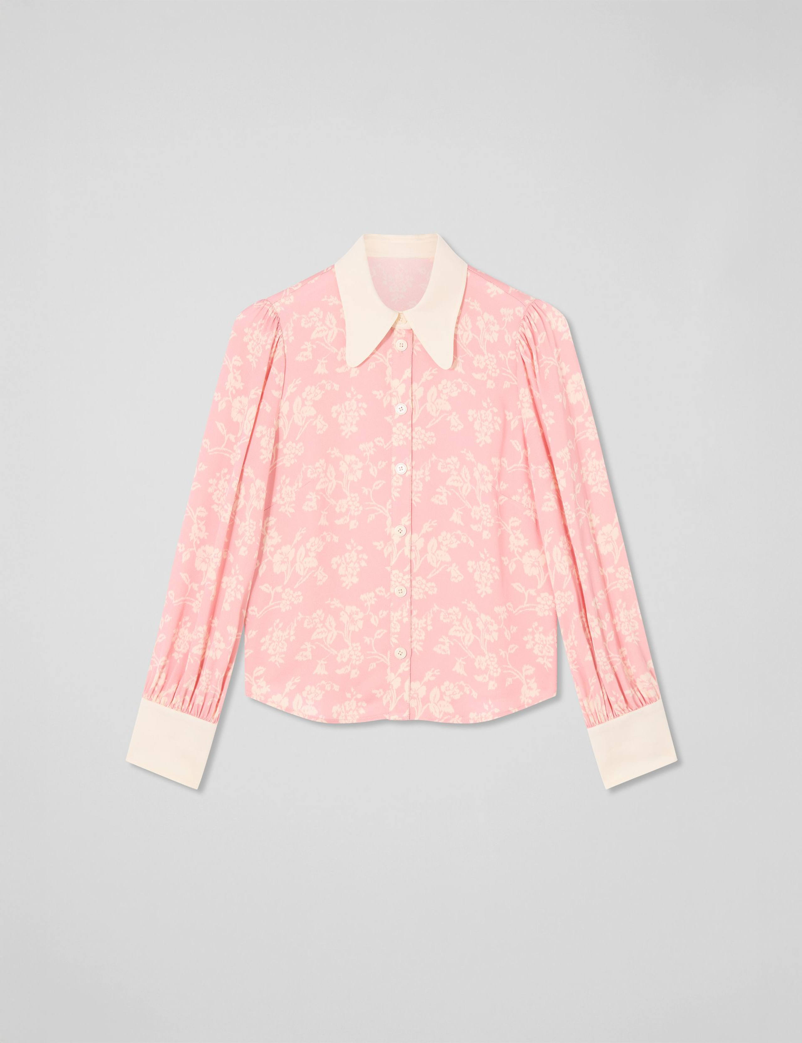 Floral Collared Button Through Blouson Sleeve Blouse 2 of 4