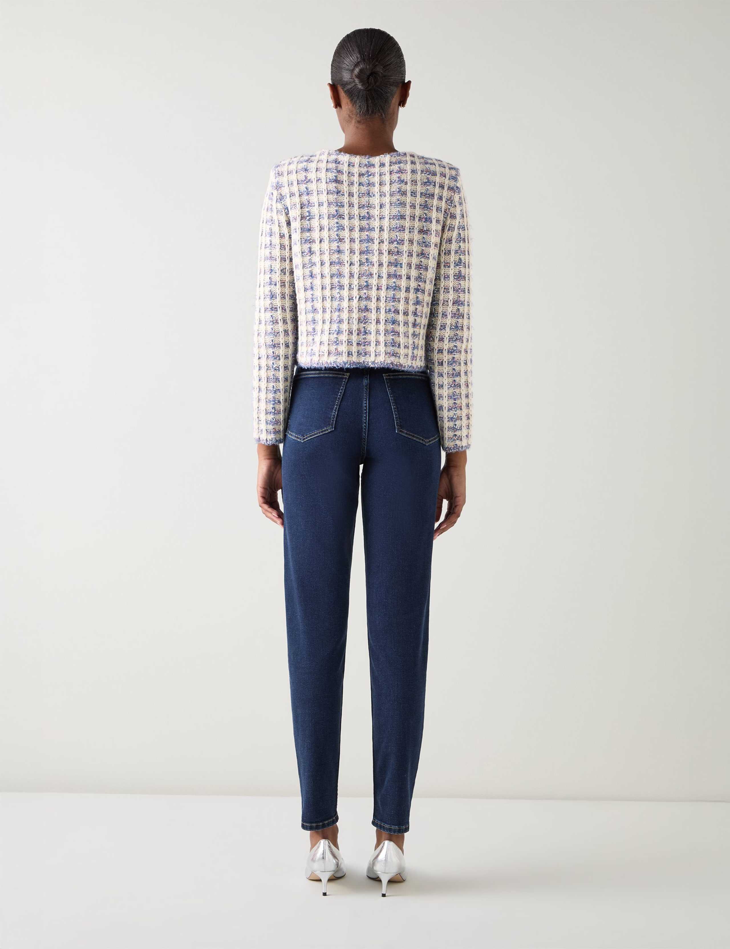 Tweed Diamante Detail Woven Cardigan 4 of 5